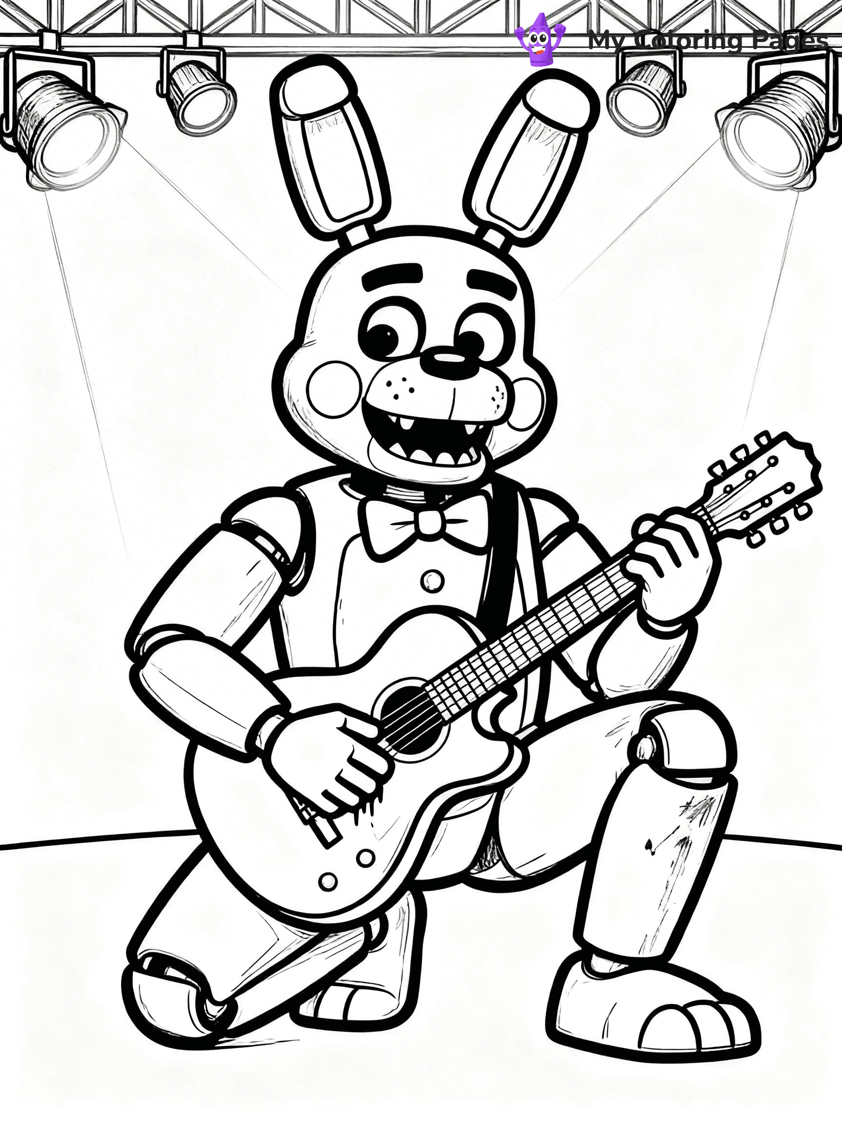 Bonnie Fnaf Coloring Pages - 24