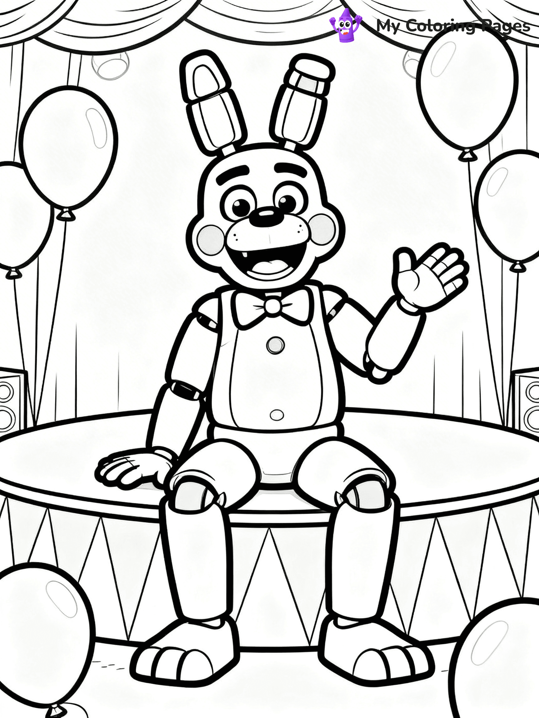Bonnie Fnaf Coloring Pages - 11