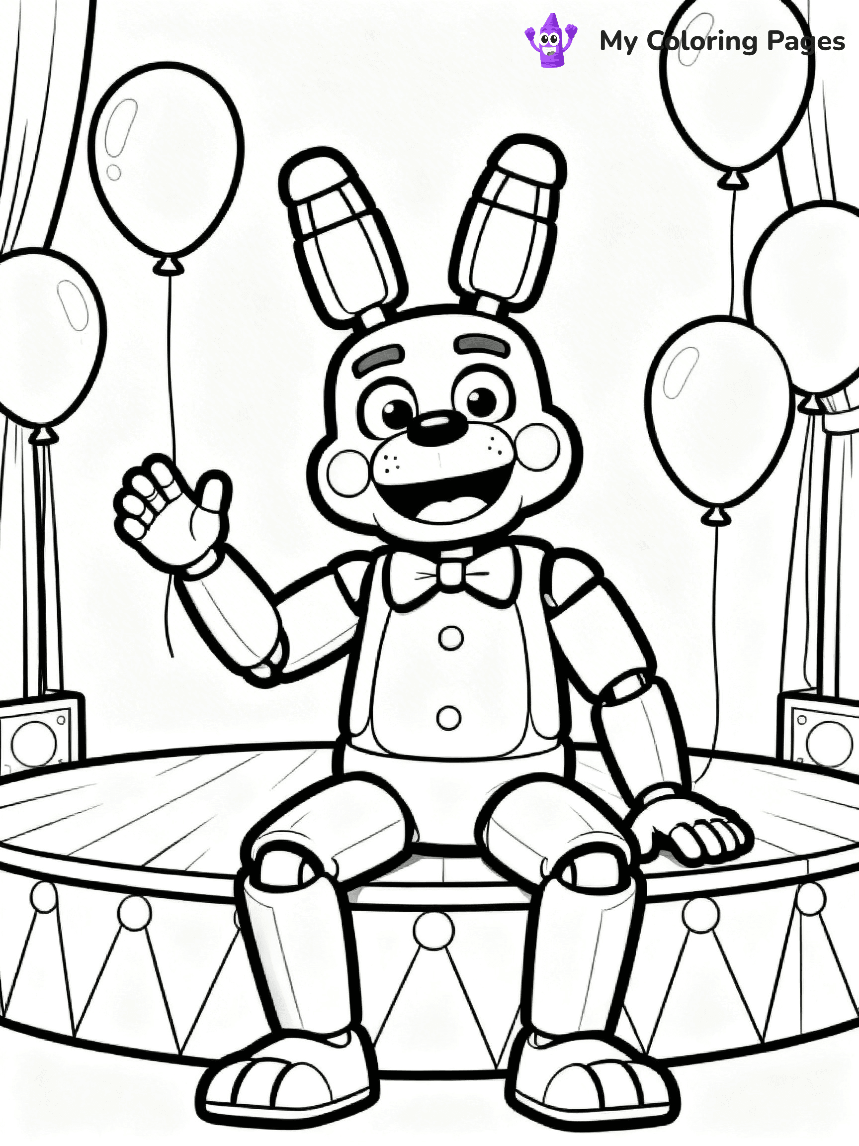 Bonnie Fnaf Coloring Pages - 9