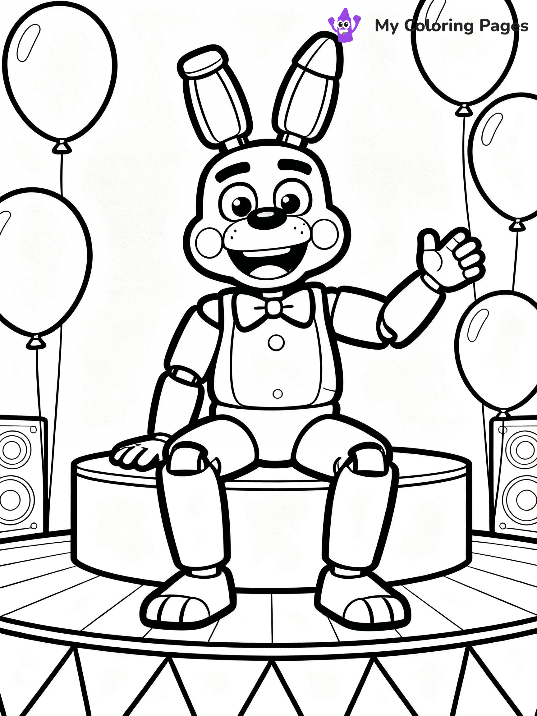 Bonnie Fnaf Coloring Pages - 6