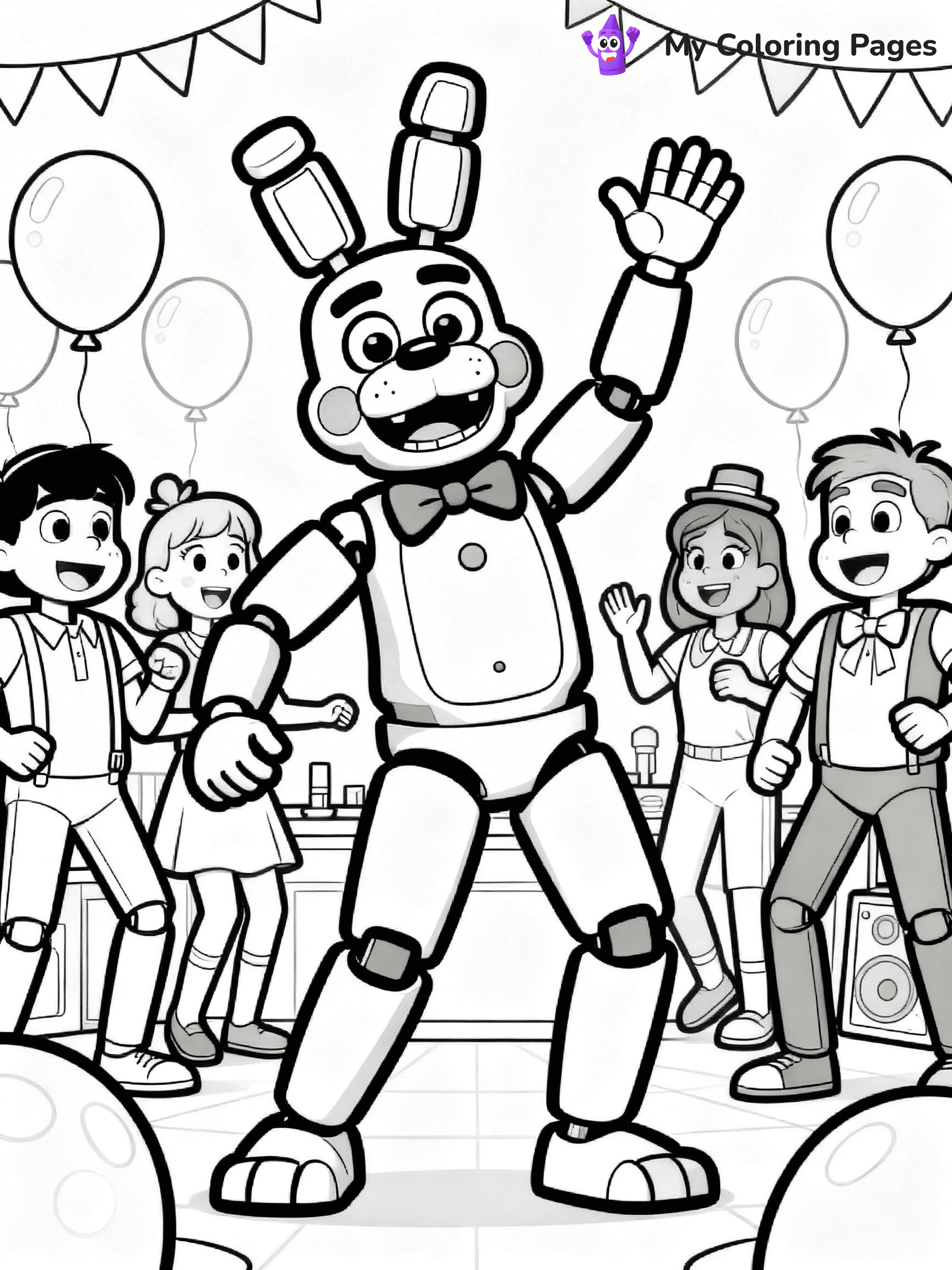 Bonnie Fnaf Coloring Pages - 5