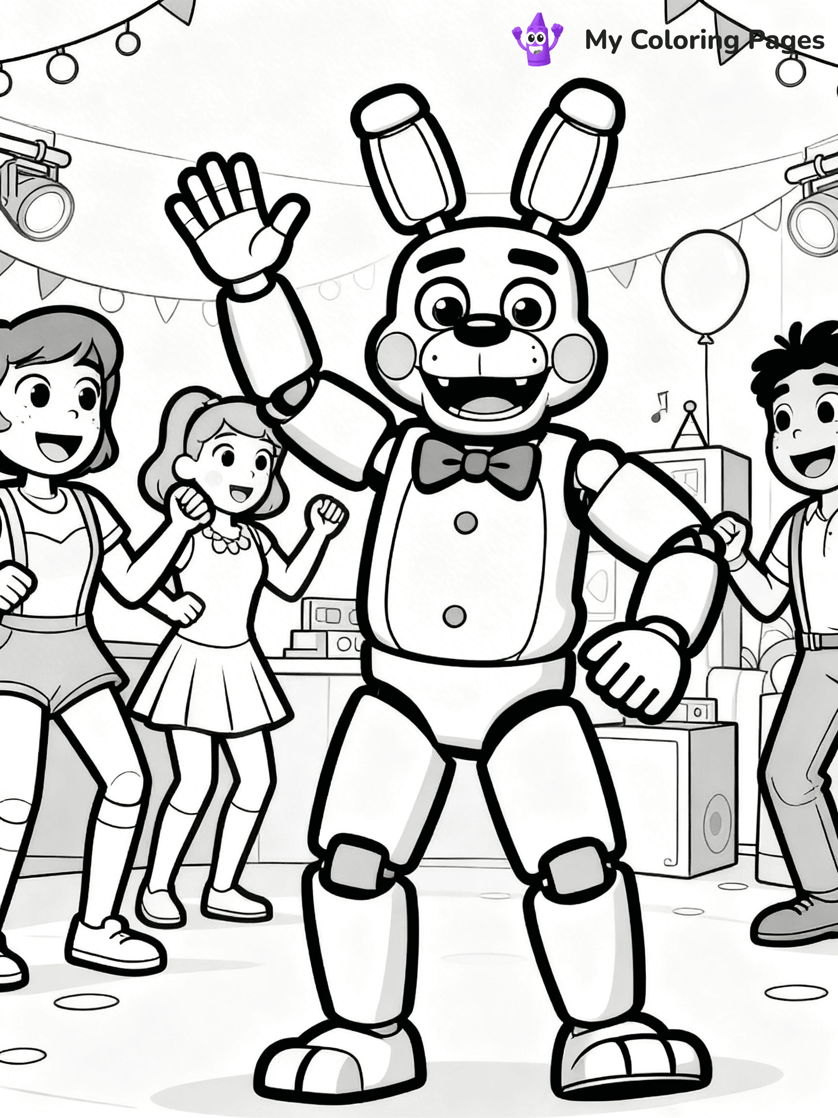 Bonnie Fnaf Coloring Pages - 4