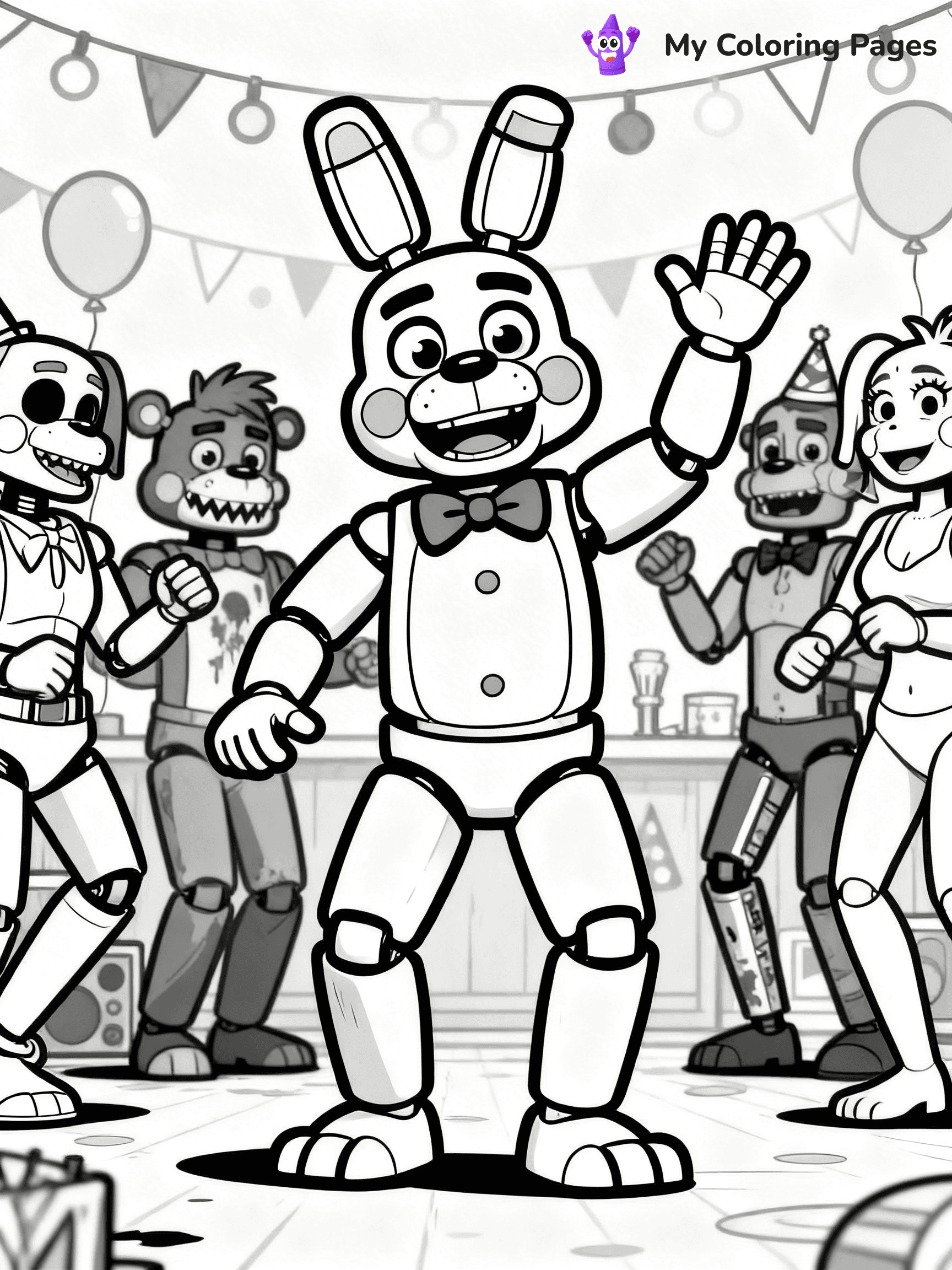 Bonnie Fnaf Coloring Pages - 2