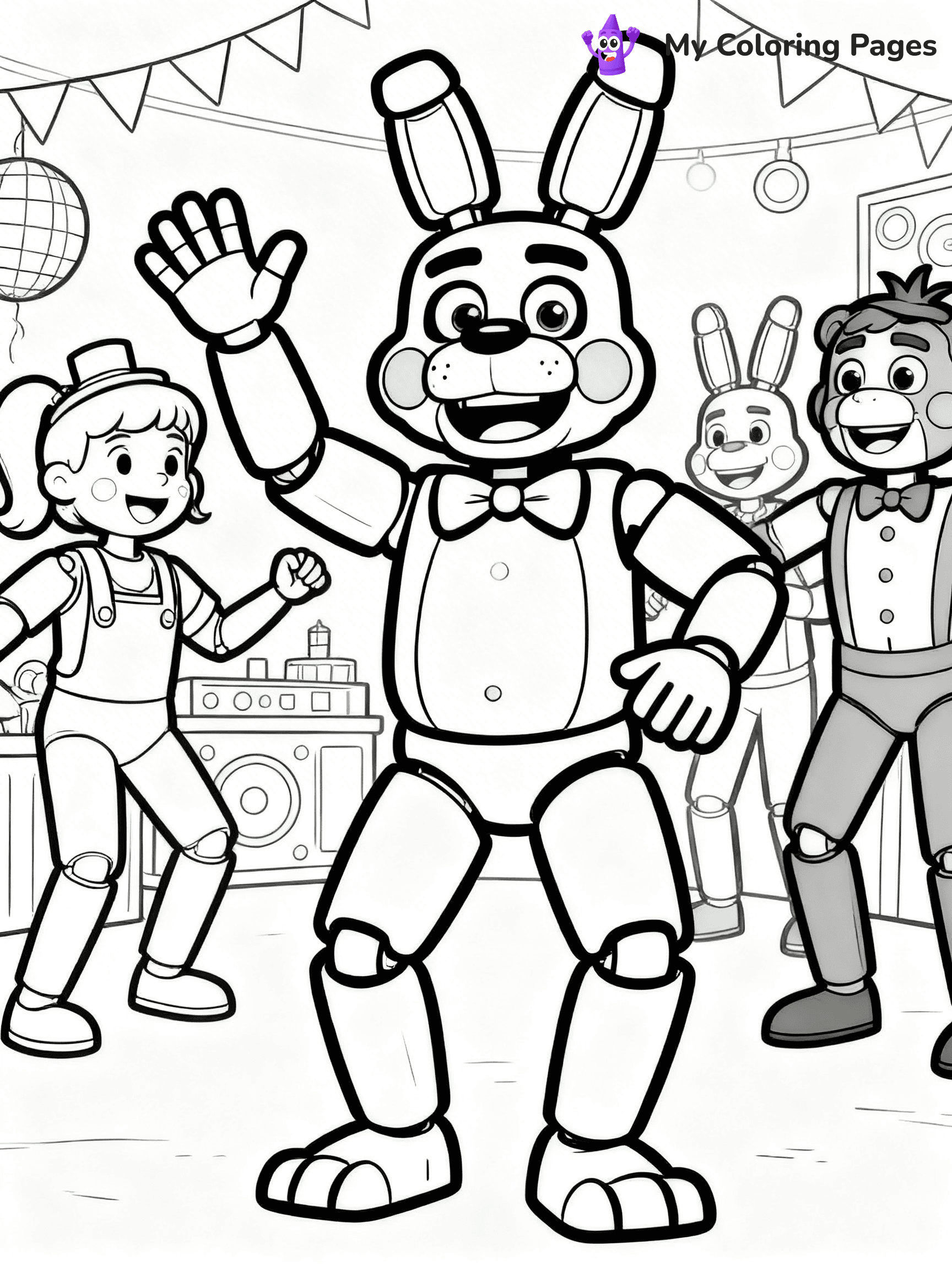 Bonnie Fnaf Coloring Pages - 1