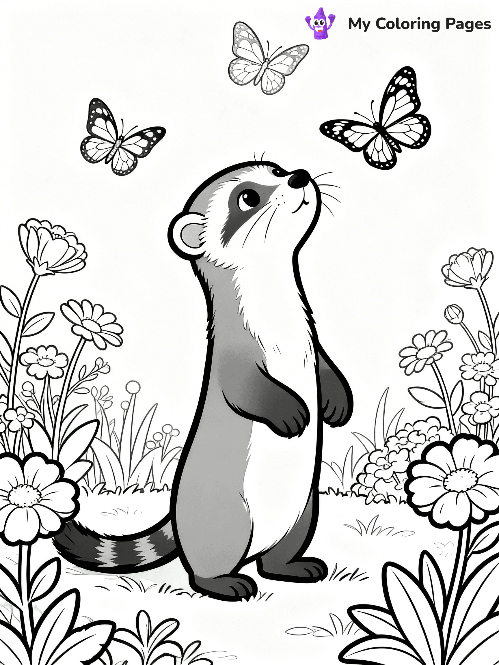 Ferret Coloring Pages - 19