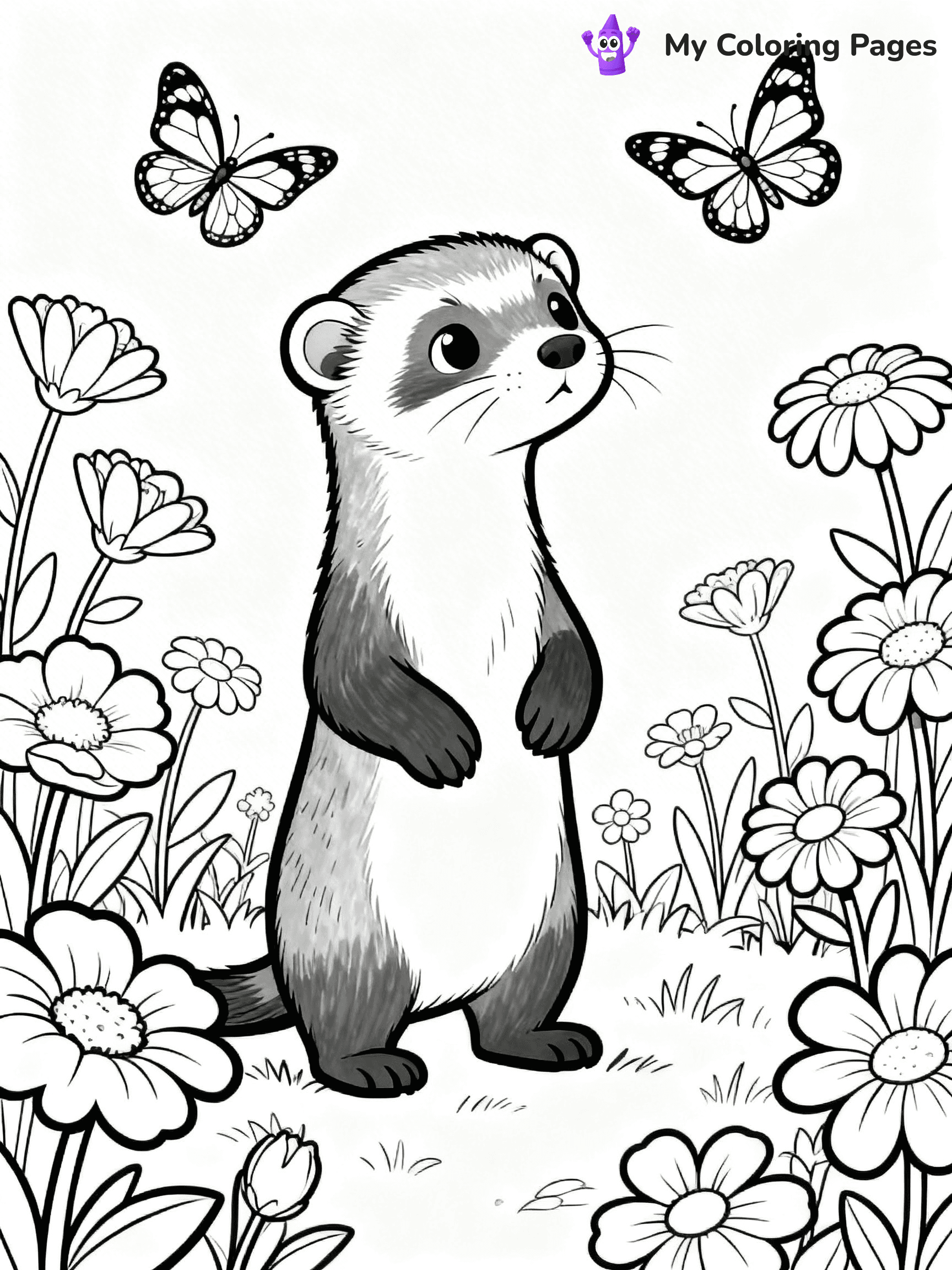 Ferret Coloring Pages - 17