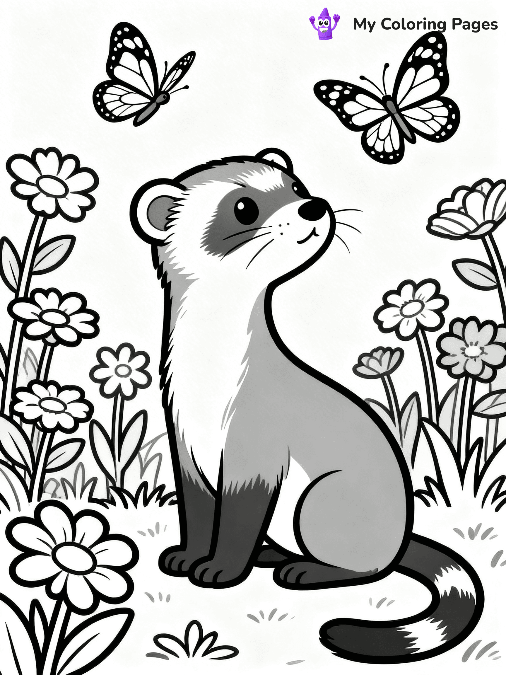 Ferret Coloring Pages - 16