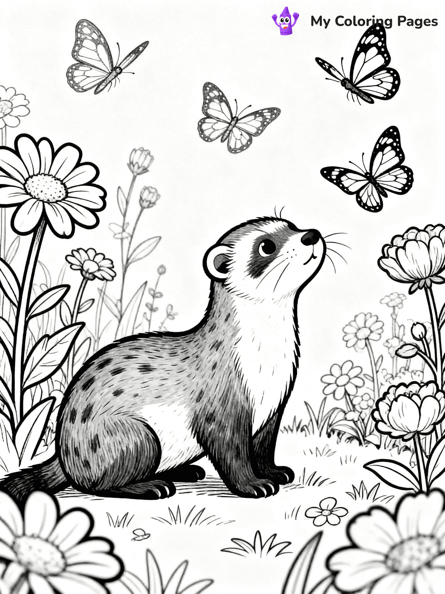 Ferret Coloring Pages - 15