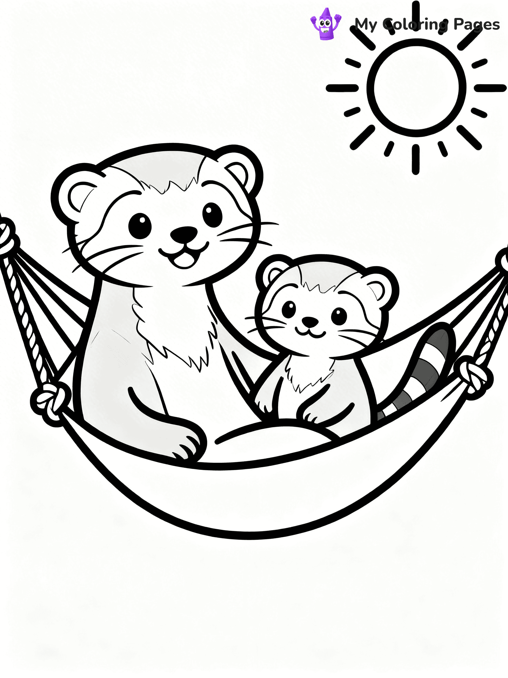Ferret Coloring Pages - 1