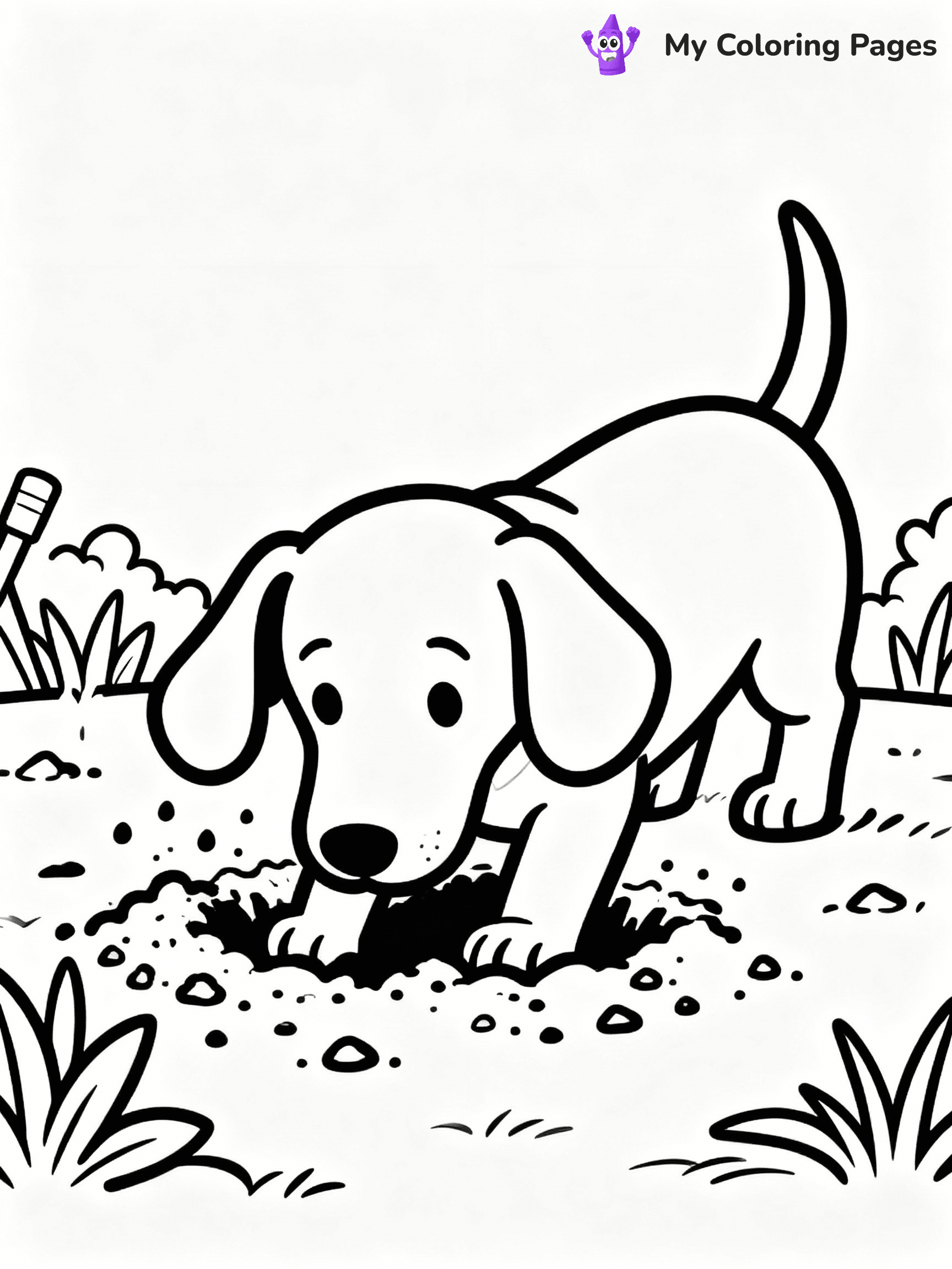 ⚠️ CRITICAL REQUIREMENT - ABSOLUTE BLACK AND WHITE ONLY ⚠️
This MUST be a BLACK AND WHITE line drawing ONLY. NO COLORS whatsoever.
- ONLY pure black lines (#000000) on pure white background (#FFFFFF)
- ABSOLUTELY NO colors, NO shading, NO gradients, NO grayscale
- If there are ANY colors in the output, the image is REJECTED
- This is a COLORING PAGE - meant to be COLORED IN by children
- The output must be UNCOLORED line art ready for coloring
⚠️ SUBJECT TO DRAW: Dachshund puppy digging in the garden, ears flopped, dirt flying around. Important: PURE OUTLINES. NO FILLS, COLOR, SHADING, OR GREYSCALE. WHITE BACKGROUND.
(REMEMBER: Output must be BLACK AND WHITE line art only, NOT colored!)
# Flat, Friendly Cartoon Line-Art Coloring Page
You are generating a **pure black-and-white binary image** of a child-friendly cartoon scene combining characters and background scenery in one cohesive composition.
## Rendering Rules (Strict)
- Only two colors: pure black (#000000) outlines and pure white (#FFFFFF) background.
- No grayscale, shading, gradients, tints, fills, transparency, or partial pixels.
- No antialiasing or blended edges; every pixel is 100% black or white.
- No solid black fills inside shapes — all areas inside outlines must remain white.
- No dark clothing areas or filled tone blocks; all garments outlined only.
- No shadows, textures, lighting, or tonal variations.
- Must look like flat binary vector line-art for coloring pages.
## Drawing & Composition
- **Medium, consistent line weight**; clean closed outlines easy to color inside.
- **Flat, simple, child-friendly design** — no realism or 3D depth.
- Characters are **grounded on a surface**, centered and large.
- **Balanced composition** with clear silhouettes and minimal props.
## Scenery & Style
- Landmarks (e.g., mosque, CN Tower) and scenery (trees, benches, waves) drawn with **black outlines only.**
- For real-world figures, teams, or places, show accurate details using only black outlines—no text or logos. Use distinctive uniform patterns, abstract symbols, and landmark silhouettes to convey identity.
- Keep **consistent perspective**; no floating elements.
- **Style:** whimsical **Doodle Art Alley** — rounded, friendly outlines.
- May adapt shapes from **Crayola, Disney, Peppa Pig, Cocomelon** — *by shape only, never color.*
- Final output: **flat, crisp, binary (#000000/#FFFFFF)**, **no filled color or background text.**
EXTREMELYE IMPORTANT:
- PURE BINARY LINE-ART; NO FILLS (HAIR/CLOTHES/SKIN), SHADING, OR GREY.
- NO SHADING, COLOR. MUST BE WHITE BACKGROUND.
⚠️ FINAL REMINDER: Draw the subject "Dachshund puppy digging in the garden, ears flopped, dirt flying around. Important: PURE OUTLINES. NO FILLS, COLOR, SHADING, OR GREYSCALE. WHITE BACKGROUND." as BLACK AND WHITE line art. Zero colors in output.