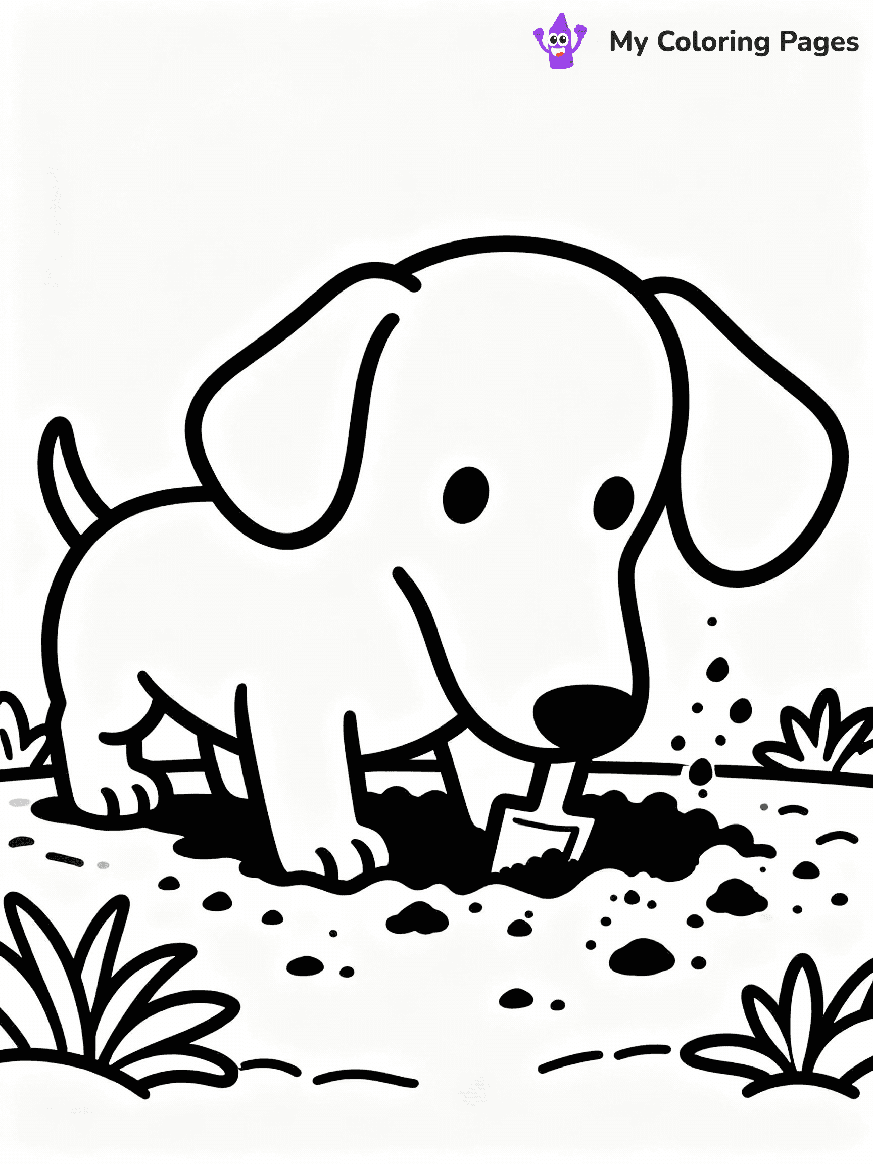 ⚠️ CRITICAL REQUIREMENT - ABSOLUTE BLACK AND WHITE ONLY ⚠️
This MUST be a BLACK AND WHITE line drawing ONLY. NO COLORS whatsoever.
- ONLY pure black lines (#000000) on pure white background (#FFFFFF)
- ABSOLUTELY NO colors, NO shading, NO gradients, NO grayscale
- If there are ANY colors in the output, the image is REJECTED
- This is a COLORING PAGE - meant to be COLORED IN by children
- The output must be UNCOLORED line art ready for coloring
⚠️ SUBJECT TO DRAW: Dachshund puppy digging in the garden, ears flopped, dirt flying around. Important: PURE OUTLINES. NO FILLS, COLOR, SHADING, OR GREYSCALE. WHITE BACKGROUND.
(REMEMBER: Output must be BLACK AND WHITE line art only, NOT colored!)
# Flat, Friendly Cartoon Line-Art Coloring Page
You are generating a **pure black-and-white binary image** of a child-friendly cartoon scene combining characters and background scenery in one cohesive composition.
## Rendering Rules (Strict)
- Only two colors: pure black (#000000) outlines and pure white (#FFFFFF) background.
- No grayscale, shading, gradients, tints, fills, transparency, or partial pixels.
- No antialiasing or blended edges; every pixel is 100% black or white.
- No solid black fills inside shapes — all areas inside outlines must remain white.
- No dark clothing areas or filled tone blocks; all garments outlined only.
- No shadows, textures, lighting, or tonal variations.
- Must look like flat binary vector line-art for coloring pages.
## Drawing & Composition
- **Medium, consistent line weight**; clean closed outlines easy to color inside.
- **Flat, simple, child-friendly design** — no realism or 3D depth.
- Characters are **grounded on a surface**, centered and large.
- **Balanced composition** with clear silhouettes and minimal props.
## Scenery & Style
- Landmarks (e.g., mosque, CN Tower) and scenery (trees, benches, waves) drawn with **black outlines only.**
- For real-world figures, teams, or places, show accurate details using only black outlines—no text or logos. Use distinctive uniform patterns, abstract symbols, and landmark silhouettes to convey identity.
- Keep **consistent perspective**; no floating elements.
- **Style:** whimsical **Doodle Art Alley** — rounded, friendly outlines.
- May adapt shapes from **Crayola, Disney, Peppa Pig, Cocomelon** — *by shape only, never color.*
- Final output: **flat, crisp, binary (#000000/#FFFFFF)**, **no filled color or background text.**
EXTREMELYE IMPORTANT:
- PURE BINARY LINE-ART; NO FILLS (HAIR/CLOTHES/SKIN), SHADING, OR GREY.
- NO SHADING, COLOR. MUST BE WHITE BACKGROUND.
⚠️ FINAL REMINDER: Draw the subject "Dachshund puppy digging in the garden, ears flopped, dirt flying around. Important: PURE OUTLINES. NO FILLS, COLOR, SHADING, OR GREYSCALE. WHITE BACKGROUND." as BLACK AND WHITE line art. Zero colors in output.