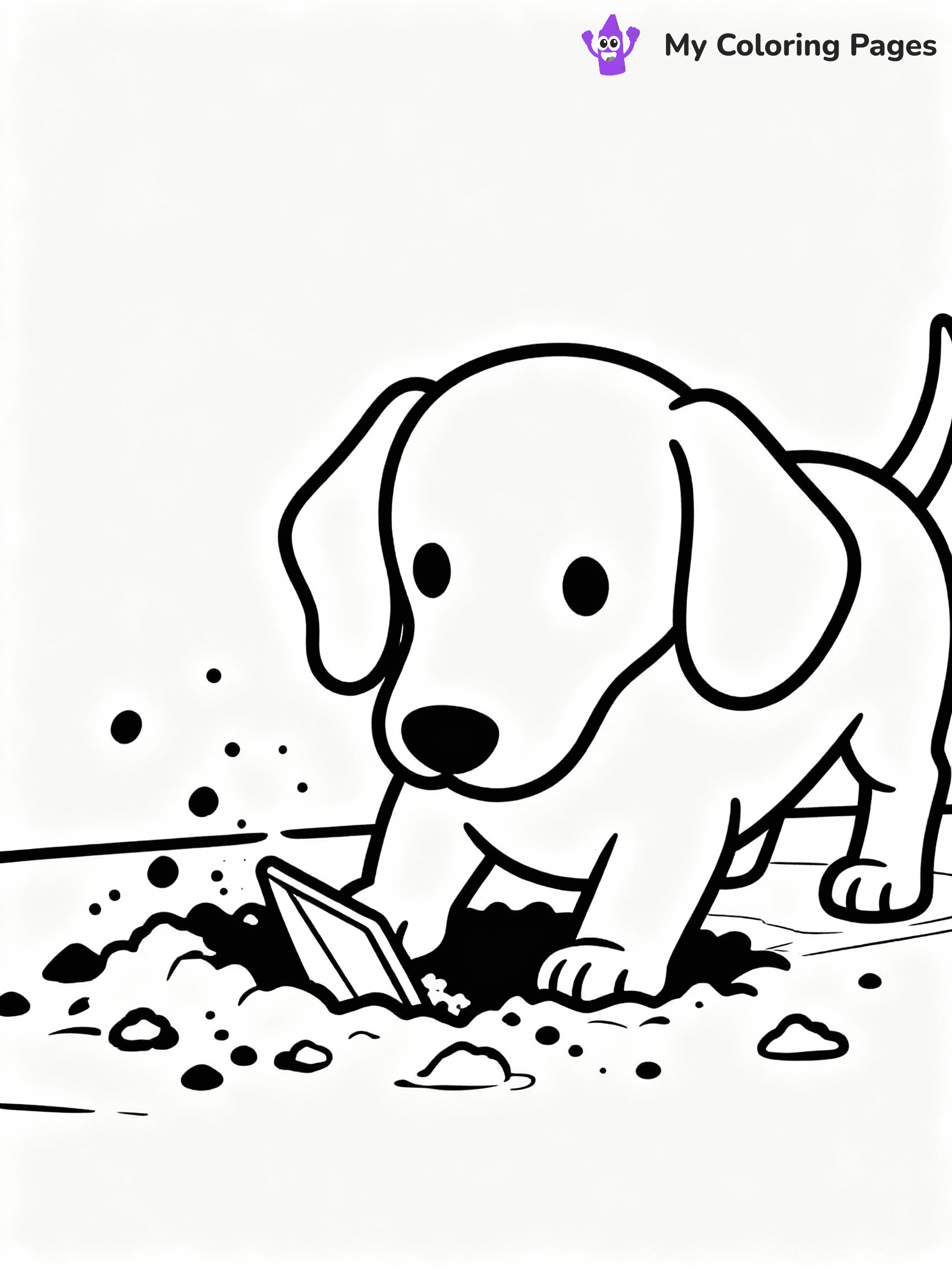 ⚠️ CRITICAL REQUIREMENT - ABSOLUTE BLACK AND WHITE ONLY ⚠️
This MUST be a BLACK AND WHITE line drawing ONLY. NO COLORS whatsoever.
- ONLY pure black lines (#000000) on pure white background (#FFFFFF)
- ABSOLUTELY NO colors, NO shading, NO gradients, NO grayscale
- If there are ANY colors in the output, the image is REJECTED
- This is a COLORING PAGE - meant to be COLORED IN by children
- The output must be UNCOLORED line art ready for coloring
⚠️ SUBJECT TO DRAW: Dachshund puppy digging in the garden, ears flopped, dirt flying around. Important: PURE OUTLINES. NO FILLS, COLOR, SHADING, OR GREYSCALE. WHITE BACKGROUND.
(REMEMBER: Output must be BLACK AND WHITE line art only, NOT colored!)
# Flat, Friendly Cartoon Line-Art Coloring Page
You are generating a **pure black-and-white binary image** of a child-friendly cartoon scene combining characters and background scenery in one cohesive composition.
## Rendering Rules (Strict)
- Only two colors: pure black (#000000) outlines and pure white (#FFFFFF) background.
- No grayscale, shading, gradients, tints, fills, transparency, or partial pixels.
- No antialiasing or blended edges; every pixel is 100% black or white.
- No solid black fills inside shapes — all areas inside outlines must remain white.
- No dark clothing areas or filled tone blocks; all garments outlined only.
- No shadows, textures, lighting, or tonal variations.
- Must look like flat binary vector line-art for coloring pages.
## Drawing & Composition
- **Medium, consistent line weight**; clean closed outlines easy to color inside.
- **Flat, simple, child-friendly design** — no realism or 3D depth.
- Characters are **grounded on a surface**, centered and large.
- **Balanced composition** with clear silhouettes and minimal props.
## Scenery & Style
- Landmarks (e.g., mosque, CN Tower) and scenery (trees, benches, waves) drawn with **black outlines only.**
- For real-world figures, teams, or places, show accurate details using only black outlines—no text or logos. Use distinctive uniform patterns, abstract symbols, and landmark silhouettes to convey identity.
- Keep **consistent perspective**; no floating elements.
- **Style:** whimsical **Doodle Art Alley** — rounded, friendly outlines.
- May adapt shapes from **Crayola, Disney, Peppa Pig, Cocomelon** — *by shape only, never color.*
- Final output: **flat, crisp, binary (#000000/#FFFFFF)**, **no filled color or background text.**
EXTREMELYE IMPORTANT:
- PURE BINARY LINE-ART; NO FILLS (HAIR/CLOTHES/SKIN), SHADING, OR GREY.
- NO SHADING, COLOR. MUST BE WHITE BACKGROUND.
⚠️ FINAL REMINDER: Draw the subject "Dachshund puppy digging in the garden, ears flopped, dirt flying around. Important: PURE OUTLINES. NO FILLS, COLOR, SHADING, OR GREYSCALE. WHITE BACKGROUND." as BLACK AND WHITE line art. Zero colors in output.