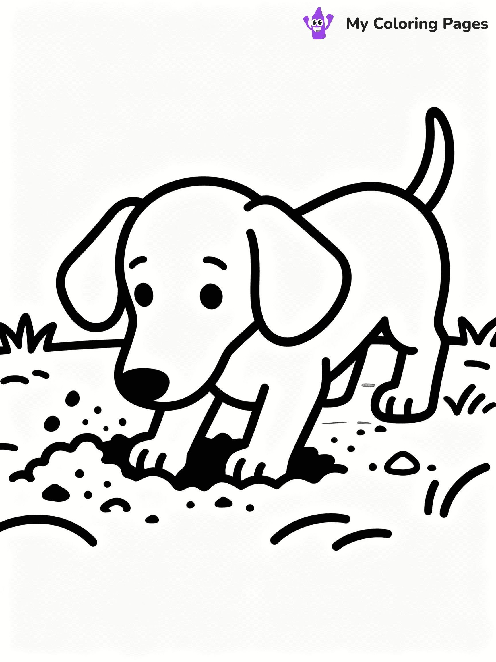 ⚠️ CRITICAL REQUIREMENT - ABSOLUTE BLACK AND WHITE ONLY ⚠️
This MUST be a BLACK AND WHITE line drawing ONLY. NO COLORS whatsoever.
- ONLY pure black lines (#000000) on pure white background (#FFFFFF)
- ABSOLUTELY NO colors, NO shading, NO gradients, NO grayscale
- If there are ANY colors in the output, the image is REJECTED
- This is a COLORING PAGE - meant to be COLORED IN by children
- The output must be UNCOLORED line art ready for coloring
⚠️ SUBJECT TO DRAW: Dachshund puppy digging in the garden, ears flopped, dirt flying around. Important: PURE OUTLINES. NO FILLS, COLOR, SHADING, OR GREYSCALE. WHITE BACKGROUND.
(REMEMBER: Output must be BLACK AND WHITE line art only, NOT colored!)
# Flat, Friendly Cartoon Line-Art Coloring Page
You are generating a **pure black-and-white binary image** of a child-friendly cartoon scene combining characters and background scenery in one cohesive composition.
## Rendering Rules (Strict)
- Only two colors: pure black (#000000) outlines and pure white (#FFFFFF) background.
- No grayscale, shading, gradients, tints, fills, transparency, or partial pixels.
- No antialiasing or blended edges; every pixel is 100% black or white.
- No solid black fills inside shapes — all areas inside outlines must remain white.
- No dark clothing areas or filled tone blocks; all garments outlined only.
- No shadows, textures, lighting, or tonal variations.
- Must look like flat binary vector line-art for coloring pages.
## Drawing & Composition
- **Medium, consistent line weight**; clean closed outlines easy to color inside.
- **Flat, simple, child-friendly design** — no realism or 3D depth.
- Characters are **grounded on a surface**, centered and large.
- **Balanced composition** with clear silhouettes and minimal props.
## Scenery & Style
- Landmarks (e.g., mosque, CN Tower) and scenery (trees, benches, waves) drawn with **black outlines only.**
- For real-world figures, teams, or places, show accurate details using only black outlines—no text or logos. Use distinctive uniform patterns, abstract symbols, and landmark silhouettes to convey identity.
- Keep **consistent perspective**; no floating elements.
- **Style:** whimsical **Doodle Art Alley** — rounded, friendly outlines.
- May adapt shapes from **Crayola, Disney, Peppa Pig, Cocomelon** — *by shape only, never color.*
- Final output: **flat, crisp, binary (#000000/#FFFFFF)**, **no filled color or background text.**
EXTREMELYE IMPORTANT:
- PURE BINARY LINE-ART; NO FILLS (HAIR/CLOTHES/SKIN), SHADING, OR GREY.
- NO SHADING, COLOR. MUST BE WHITE BACKGROUND.
⚠️ FINAL REMINDER: Draw the subject "Dachshund puppy digging in the garden, ears flopped, dirt flying around. Important: PURE OUTLINES. NO FILLS, COLOR, SHADING, OR GREYSCALE. WHITE BACKGROUND." as BLACK AND WHITE line art. Zero colors in output.