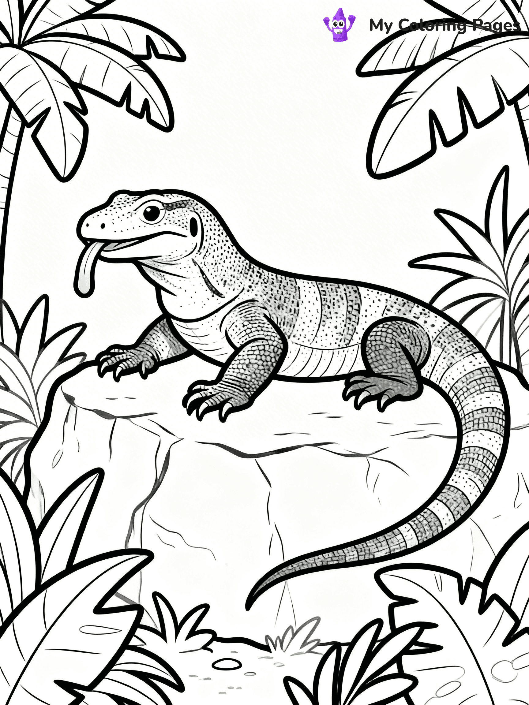 Komodo Dragon Coloring Pages - 109