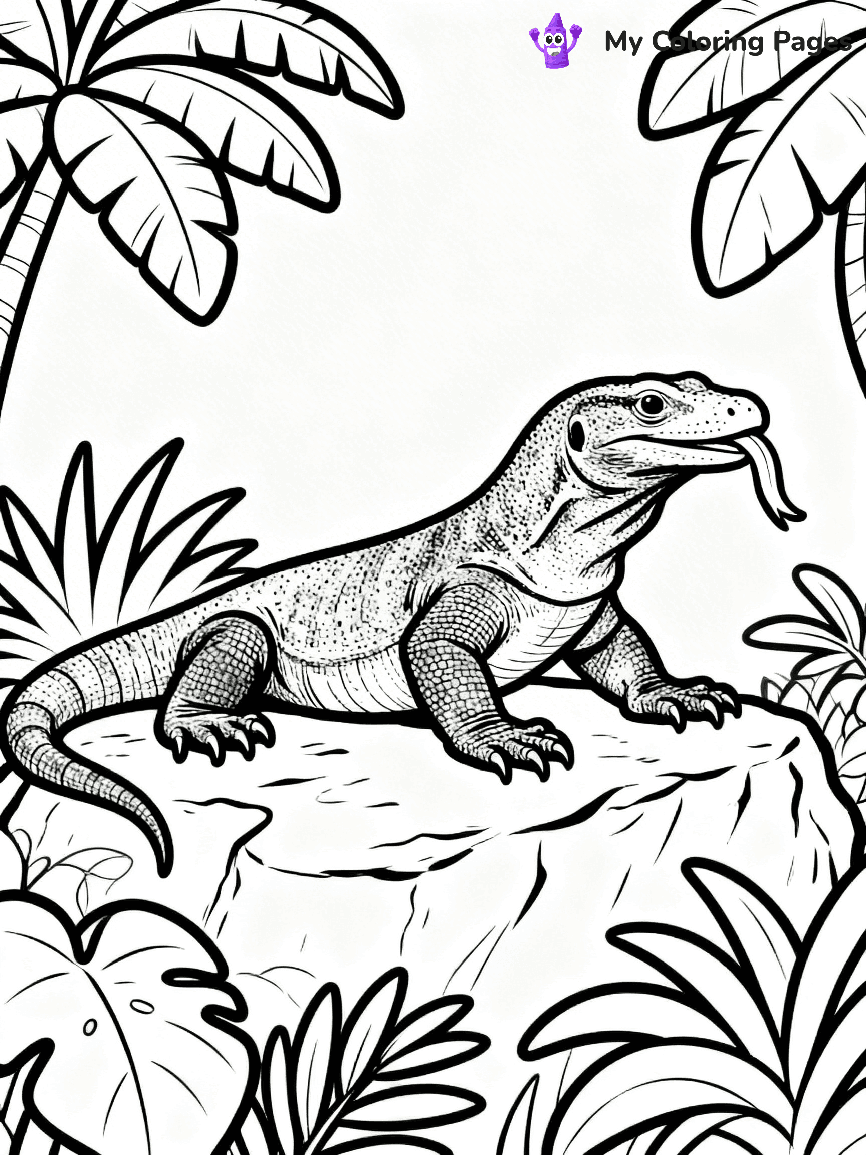 Komodo Dragon Coloring Pages - 106