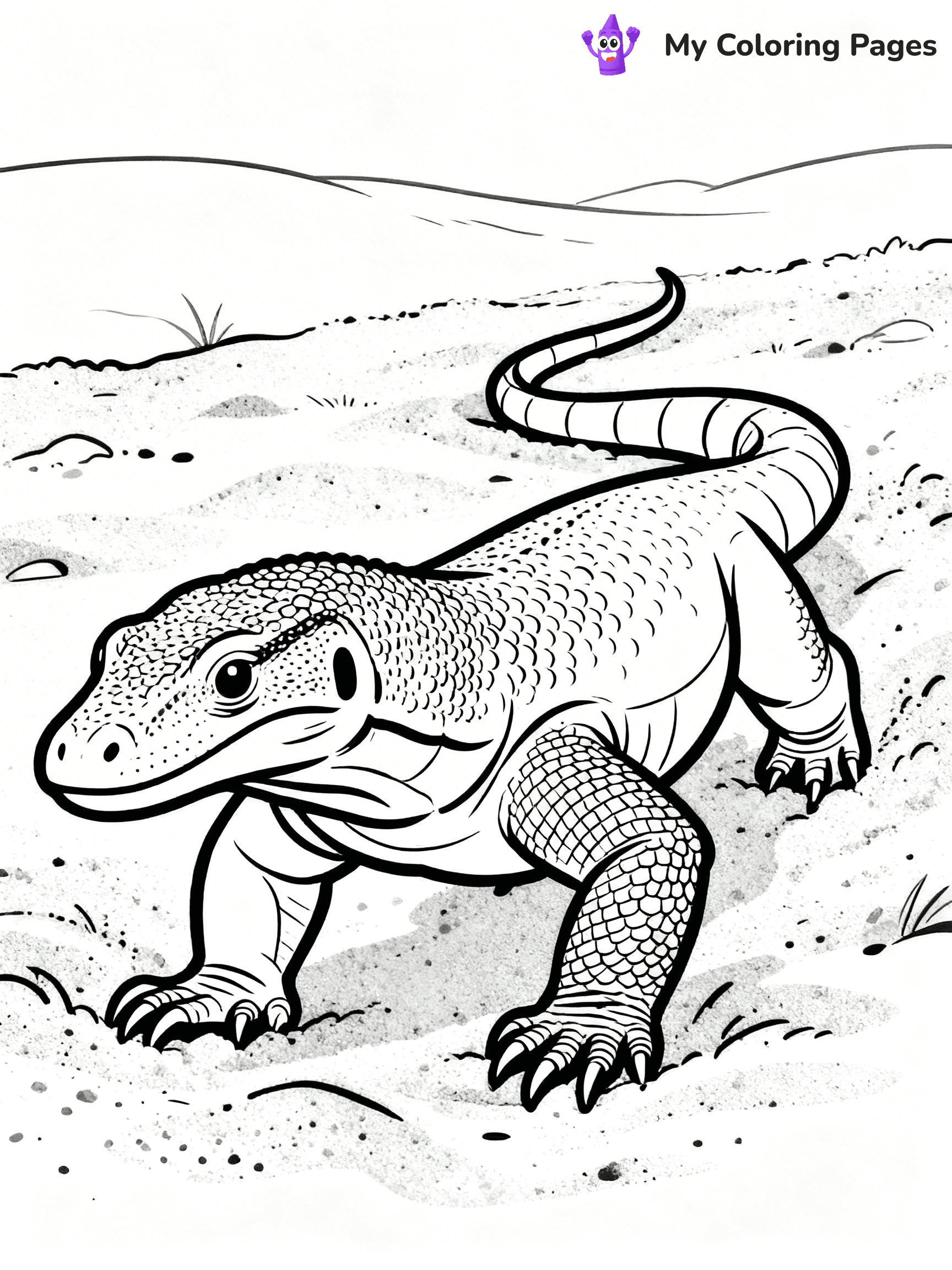 Komodo Dragon Coloring Pages - 105