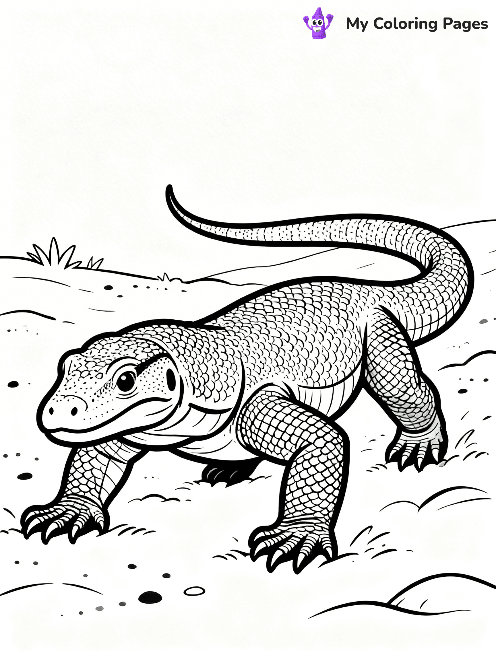 Komodo Dragon Coloring Pages - 104