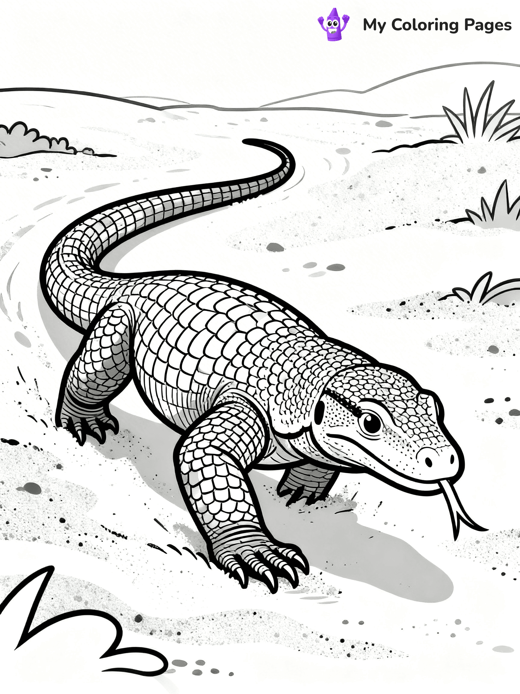 Komodo Dragon Coloring Pages - 103