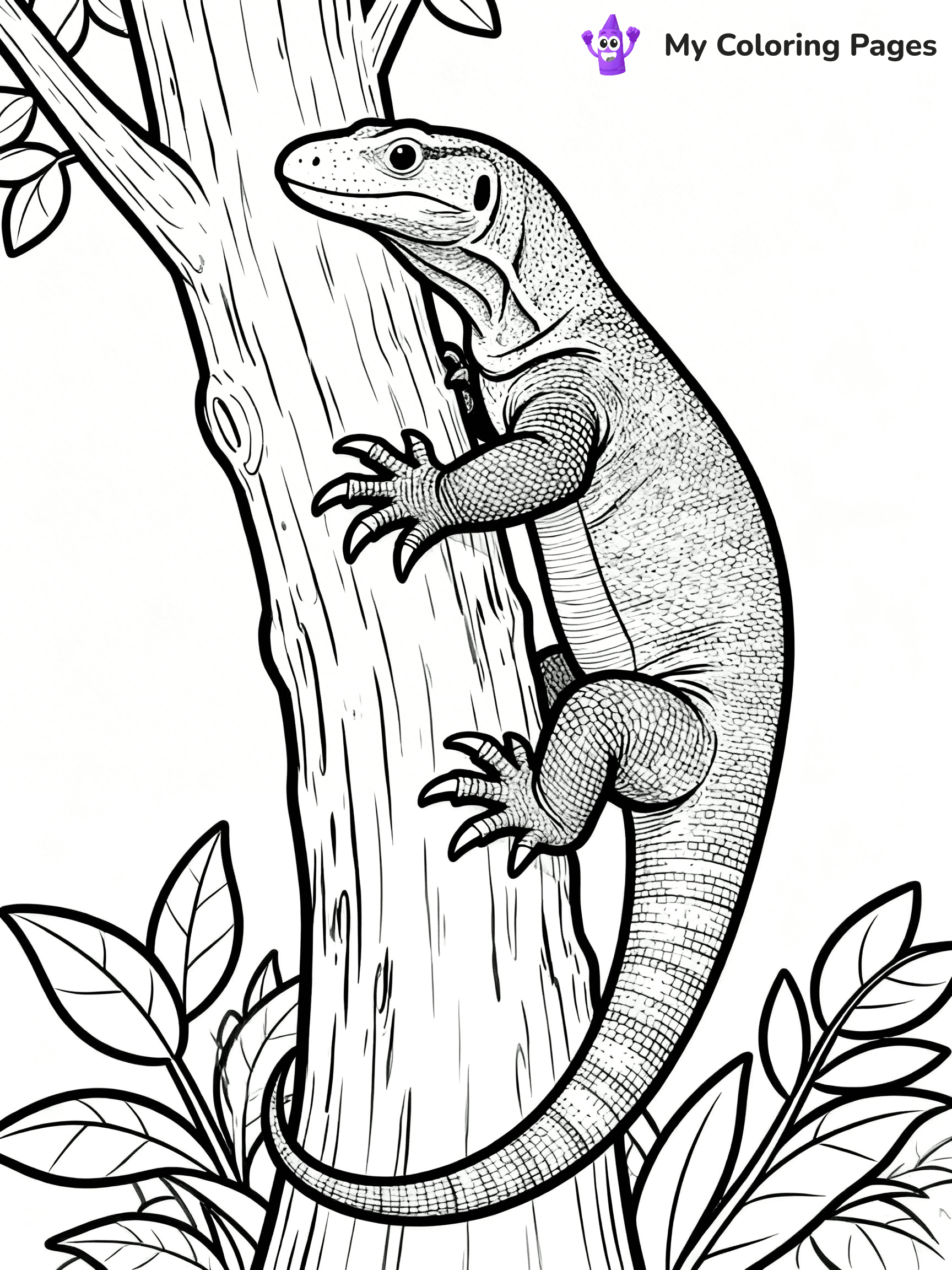 Komodo Dragon Coloring Pages - 93