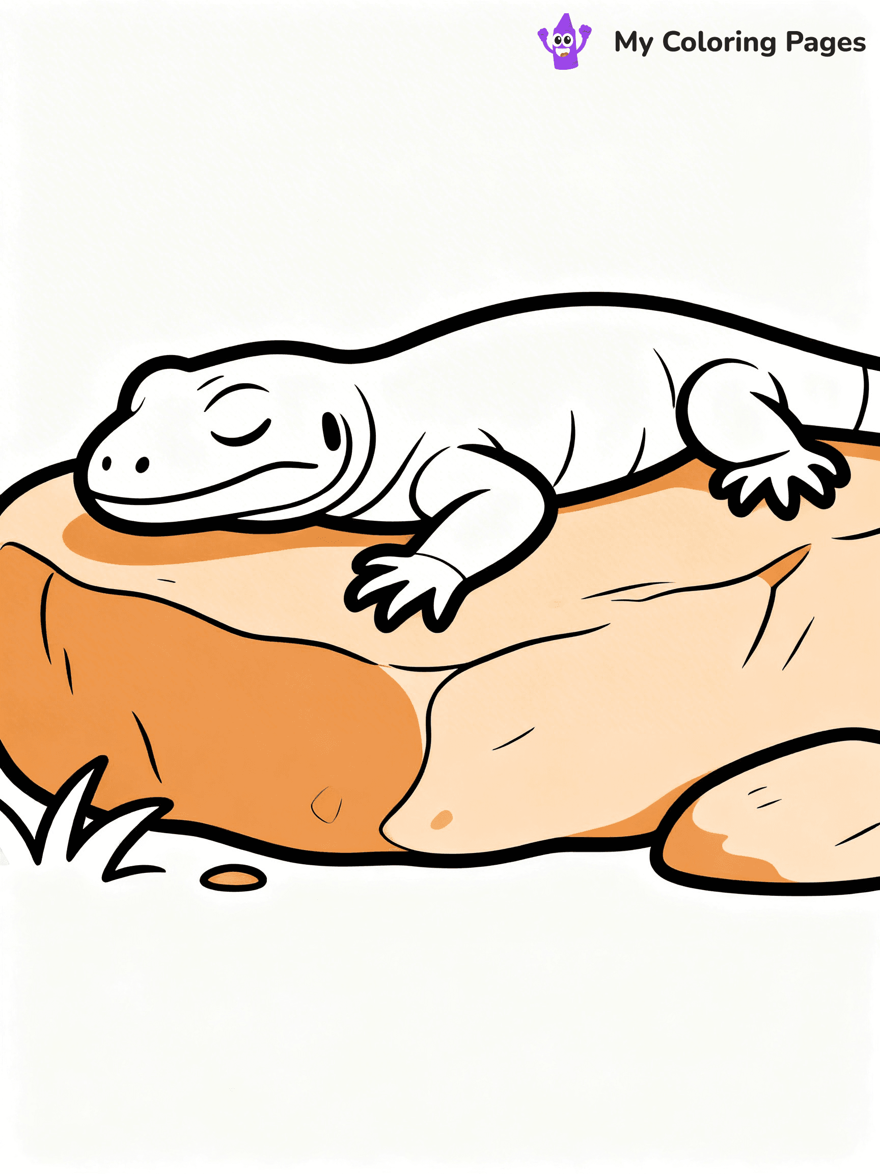 Komodo Dragon Coloring Pages - 89