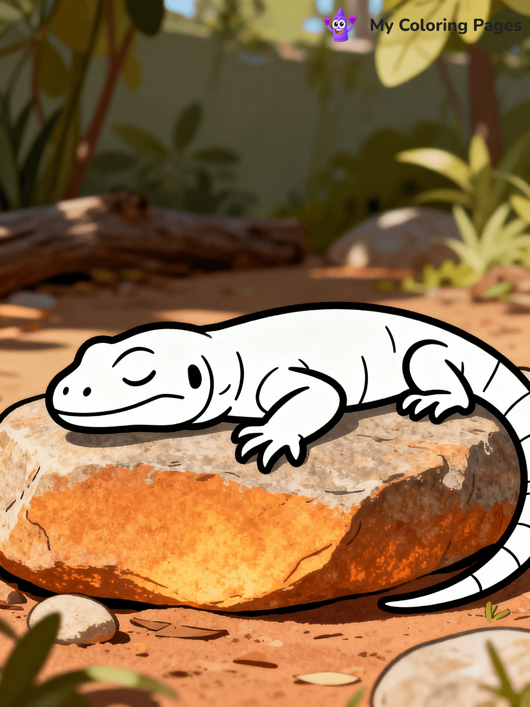Komodo Dragon Coloring Pages - 88
