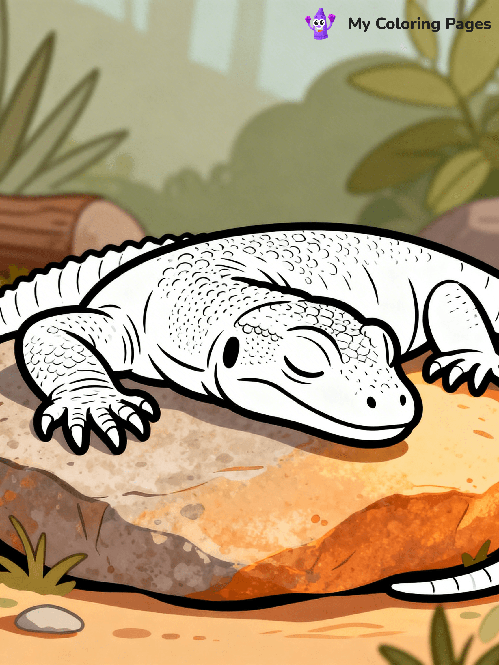 Komodo Dragon Coloring Pages - 87