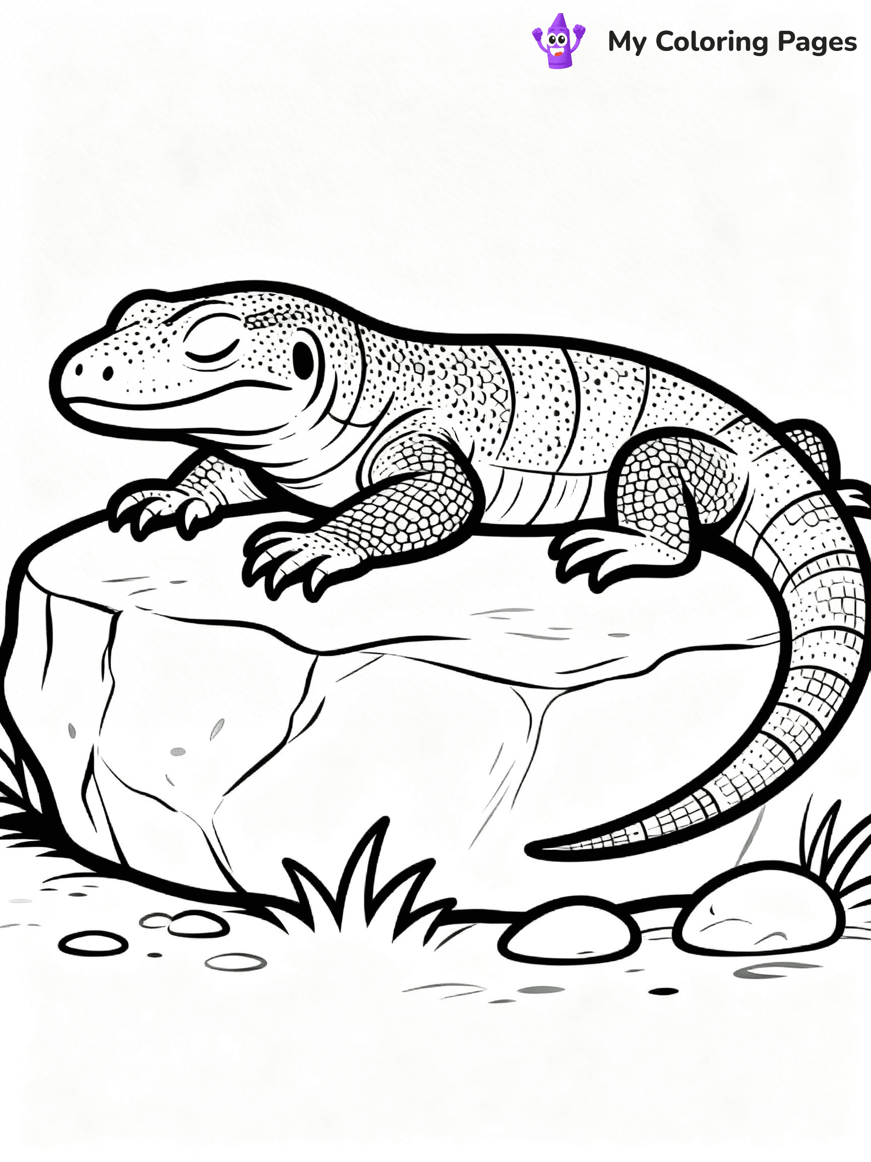 Komodo Dragon Coloring Pages - 86