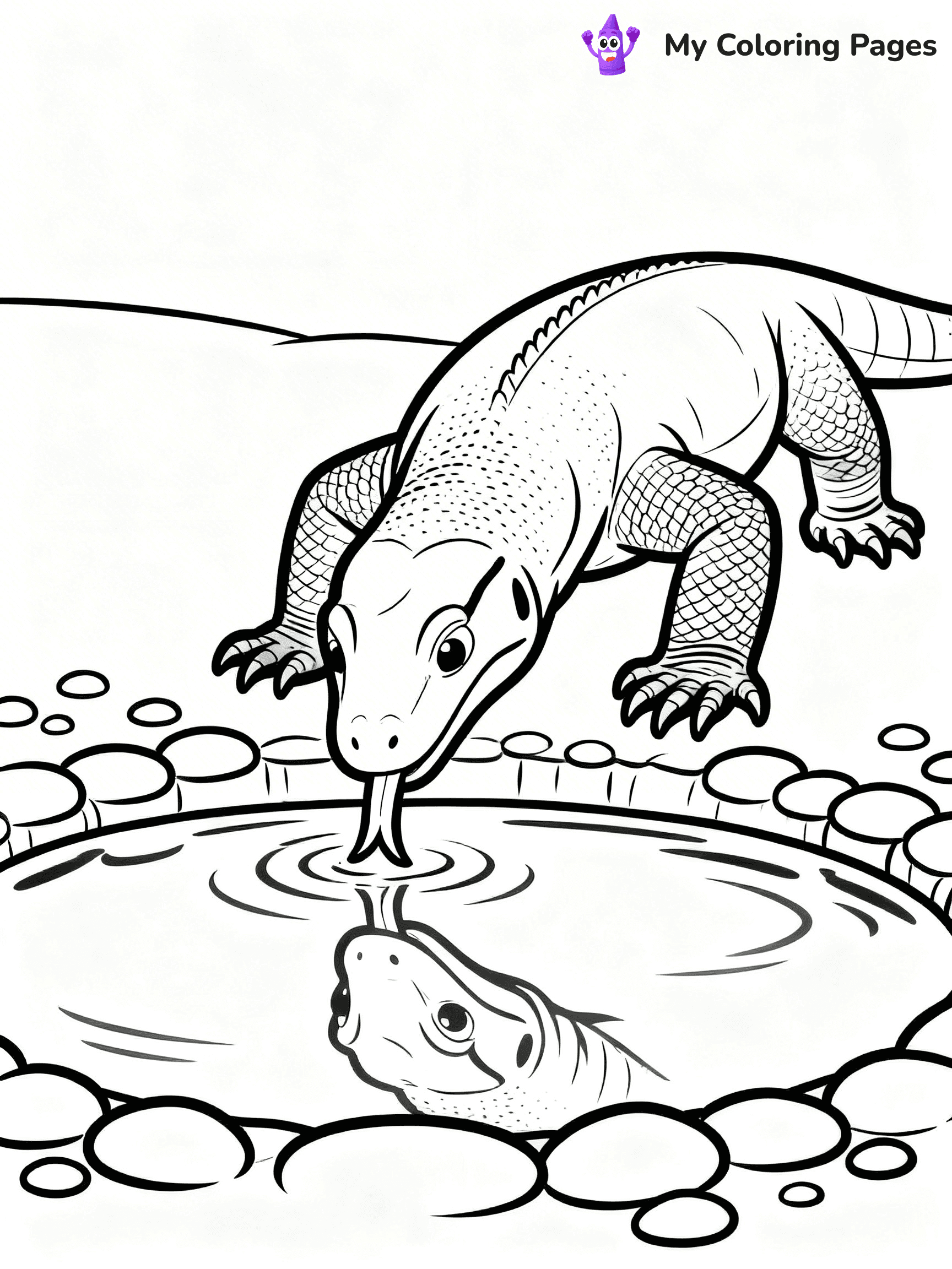 Komodo Dragon Coloring Pages - 75