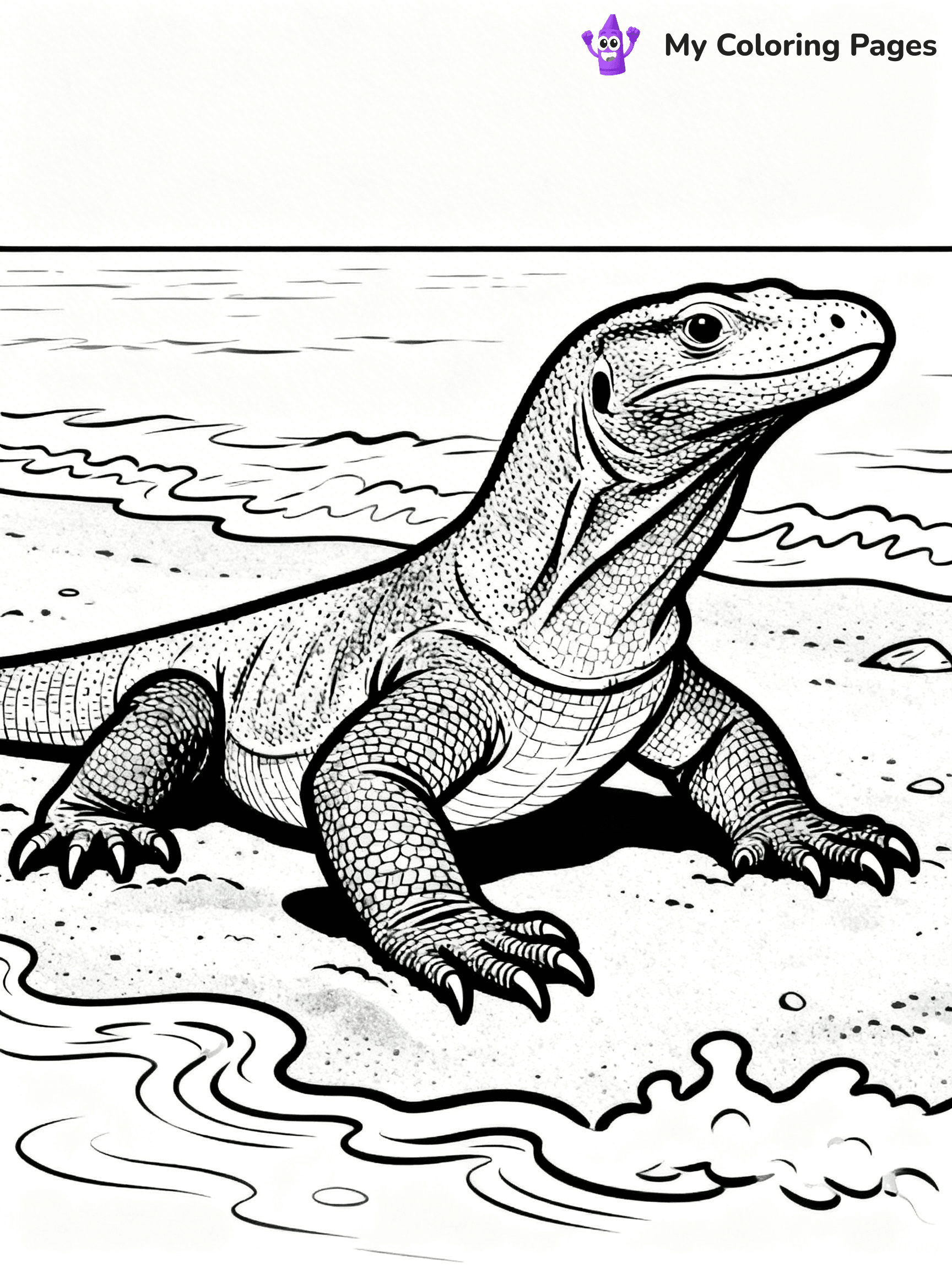 Komodo Dragon Coloring Pages - 67