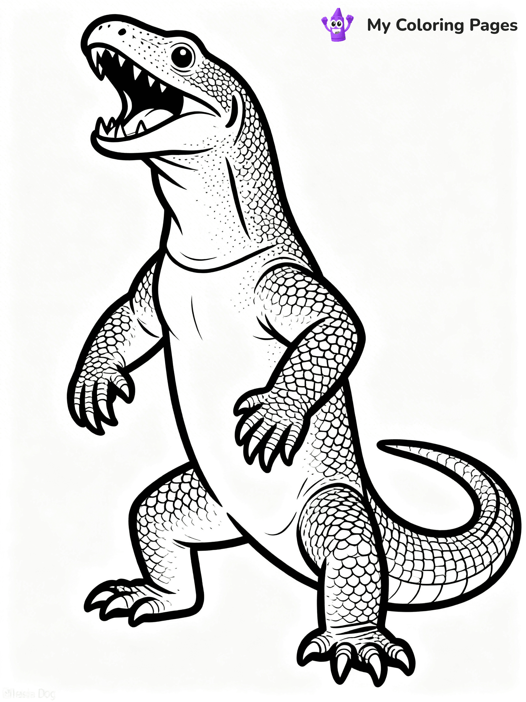 Komodo Dragon Coloring Pages - 57