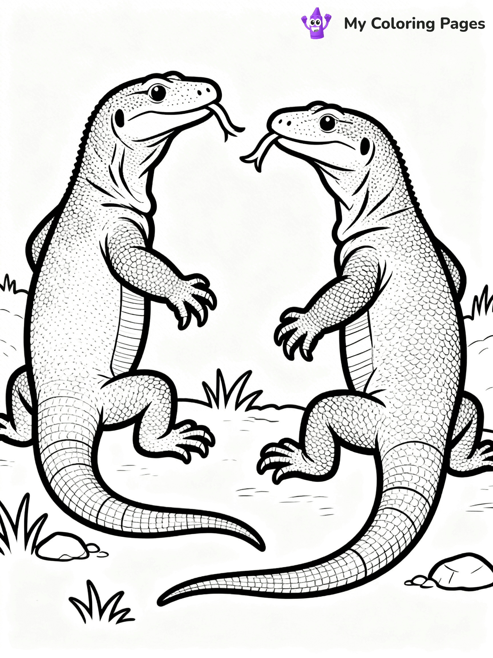 Komodo Dragon Coloring Pages - 50