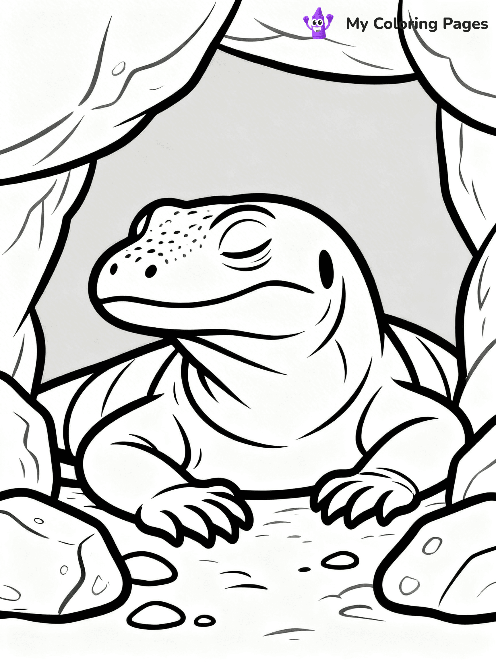 Komodo Dragon Coloring Pages - 48