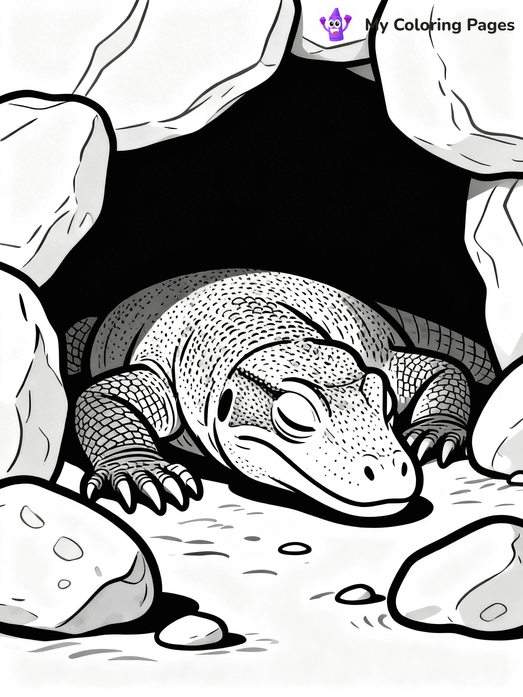 Komodo Dragon Coloring Pages - 47