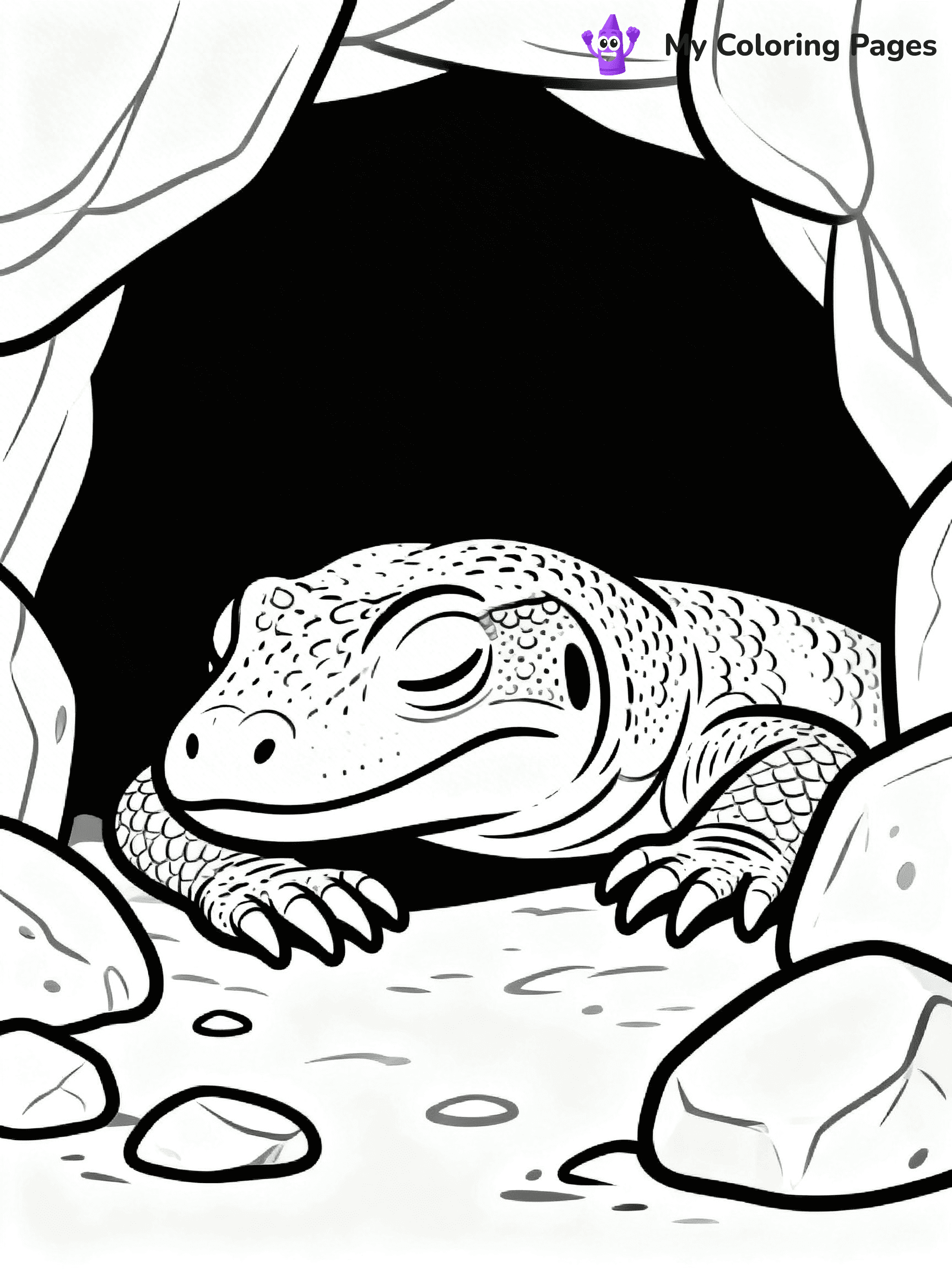 Komodo Dragon Coloring Pages - 46