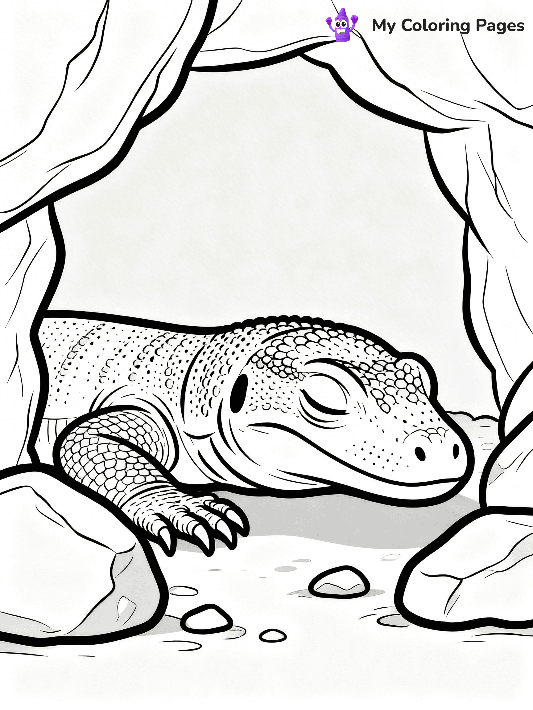 Komodo Dragon Coloring Pages - 43