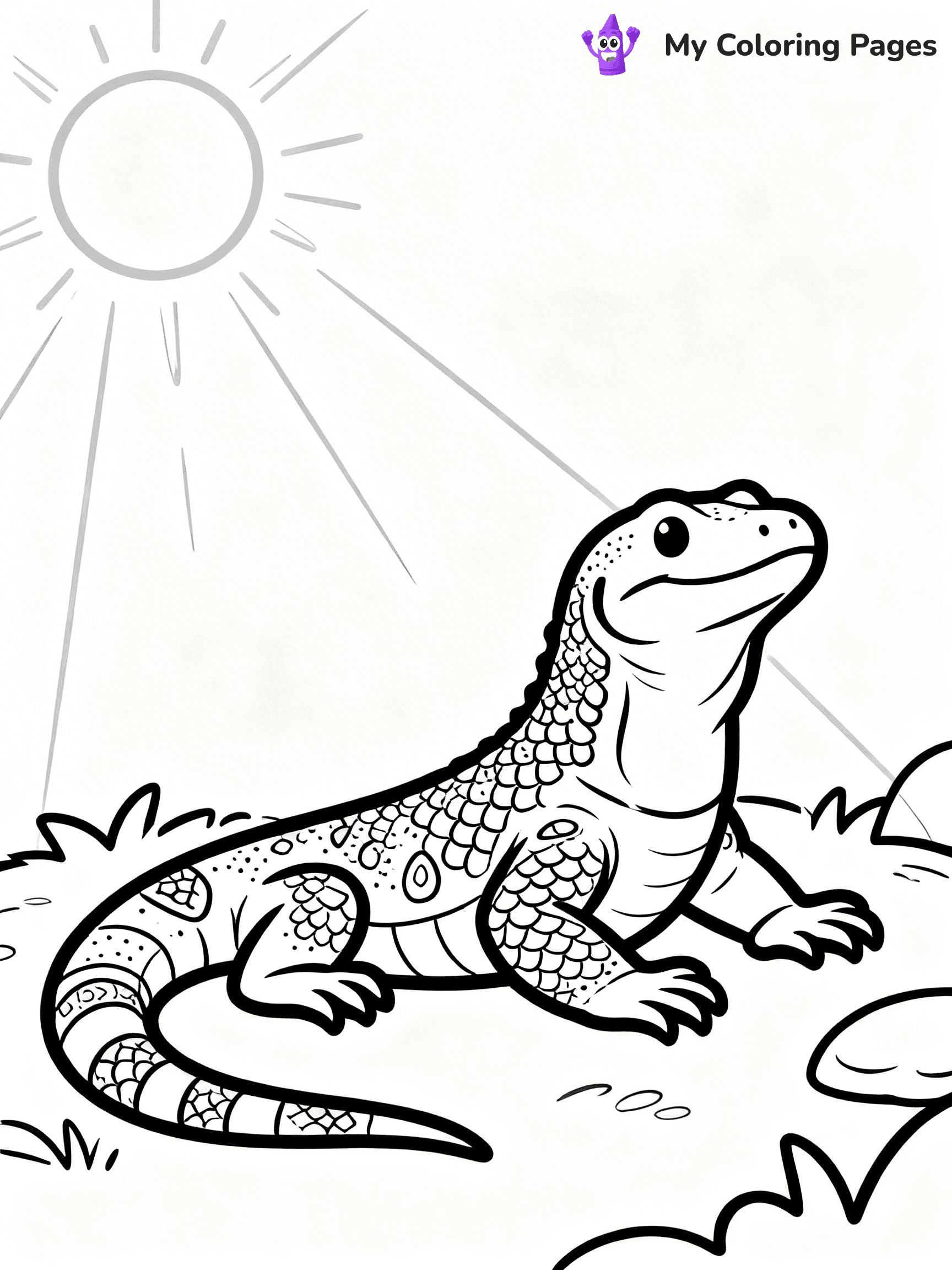 Komodo Dragon Coloring Pages - 42