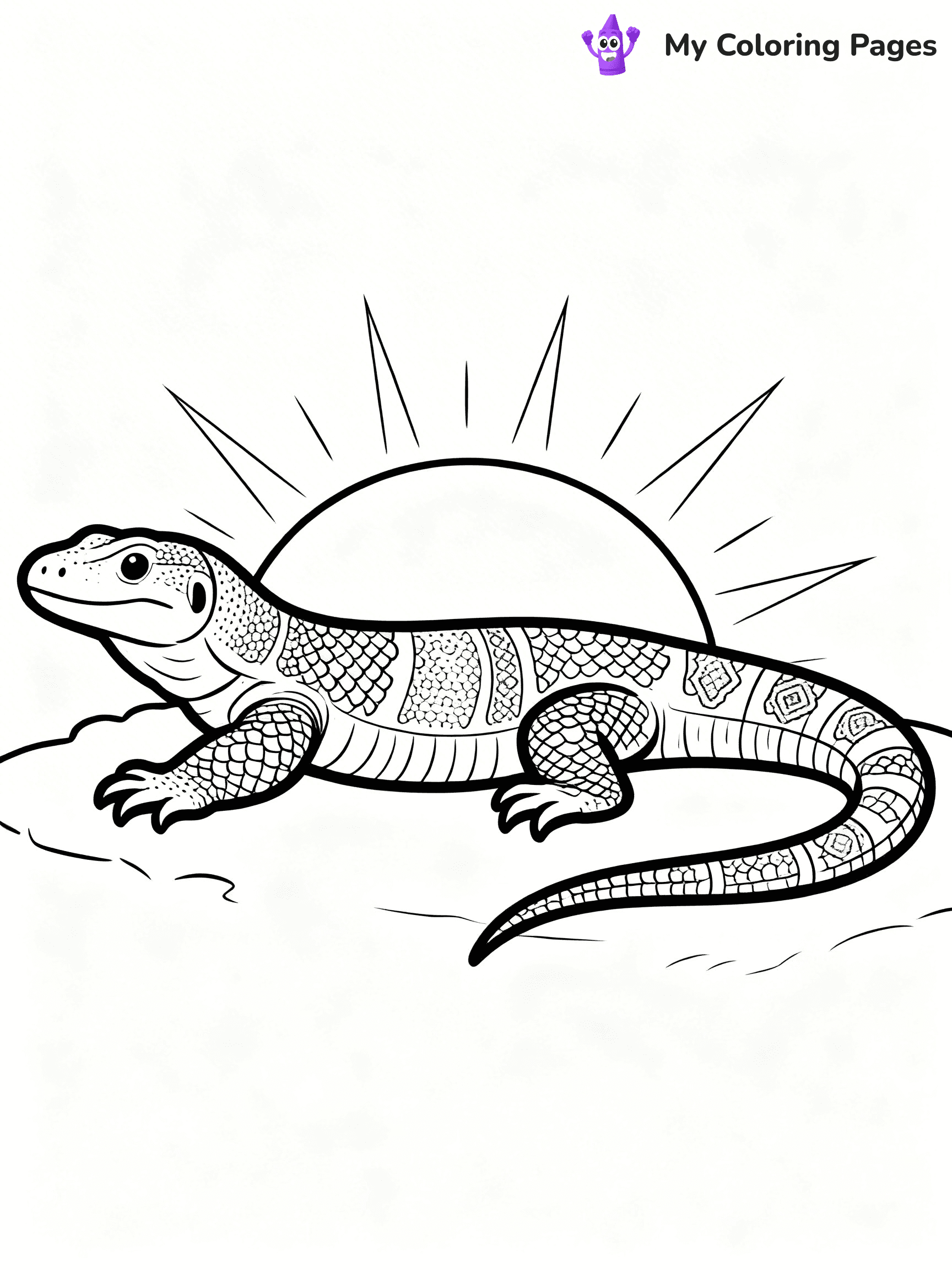 Komodo Dragon Coloring Pages - 41