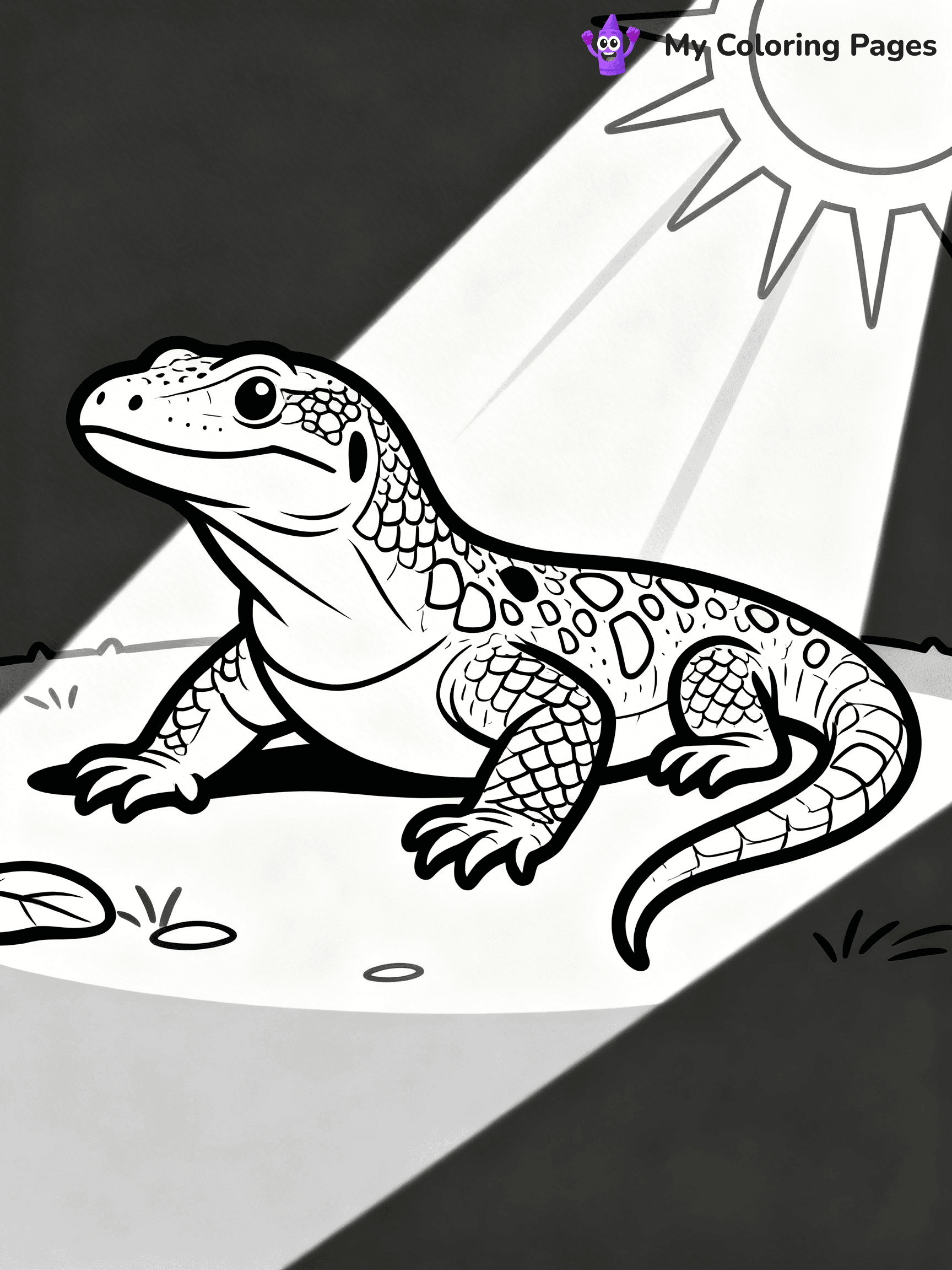 Komodo Dragon Coloring Pages - 39