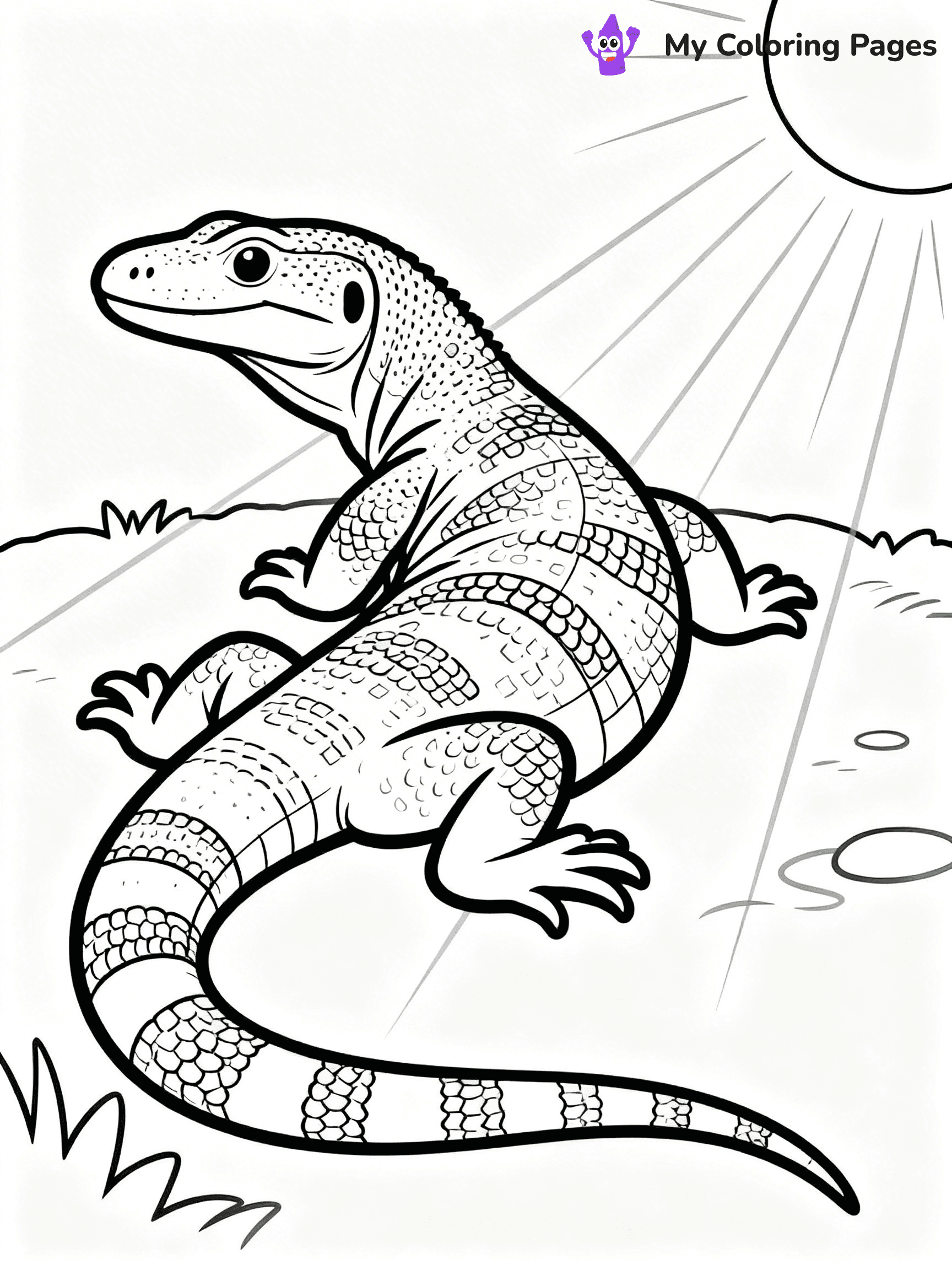 Komodo Dragon Coloring Pages - 37