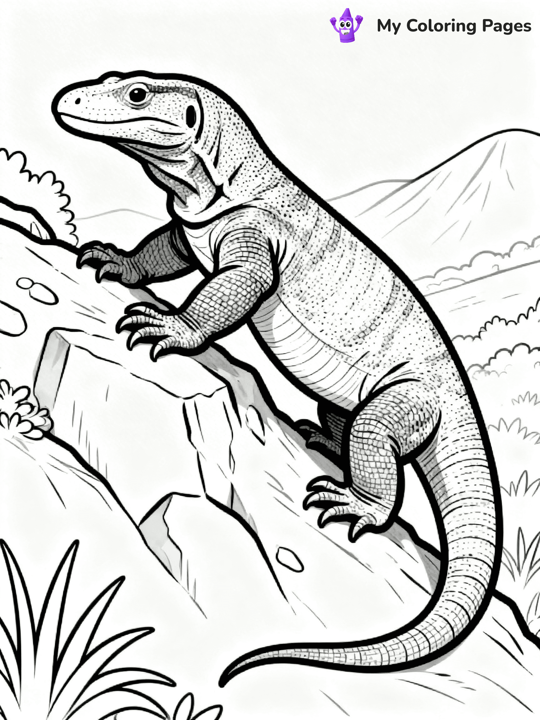 Komodo Dragon Coloring Pages - 36