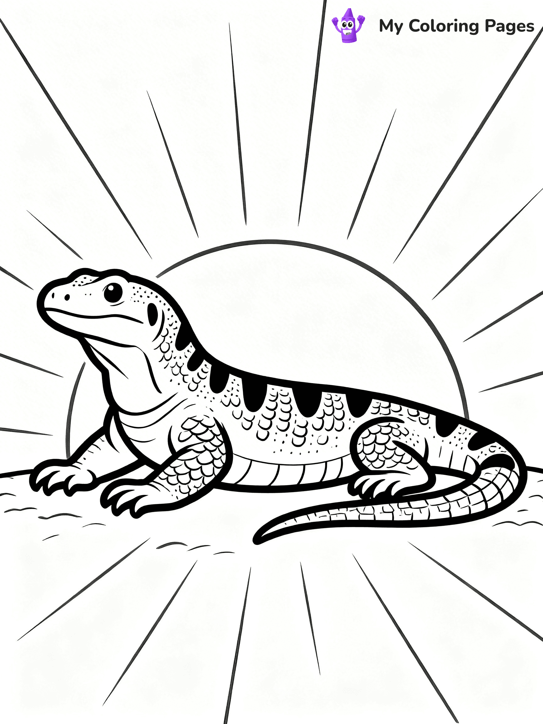 Komodo Dragon Coloring Pages - 35