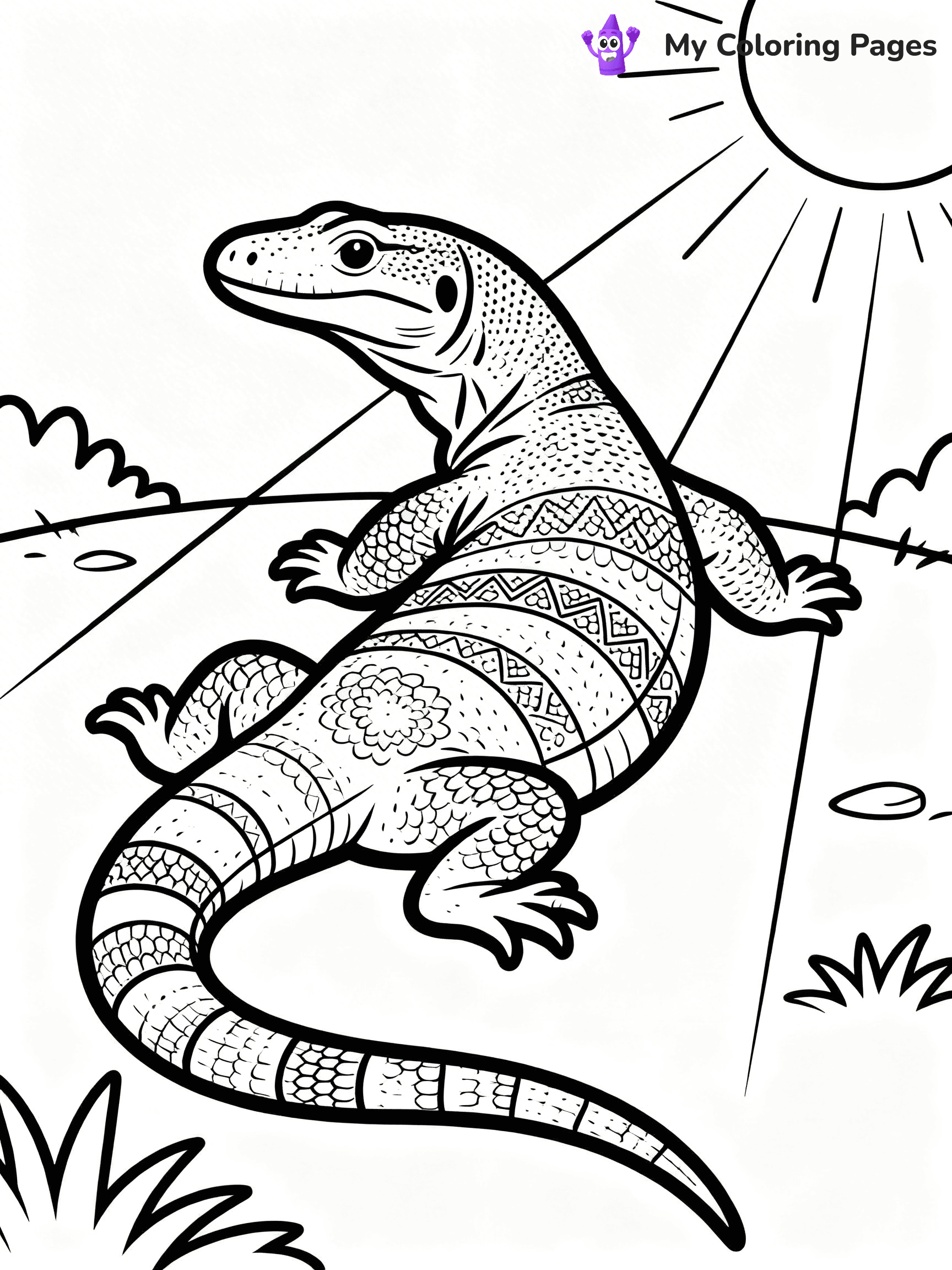 Komodo Dragon Coloring Pages - 33