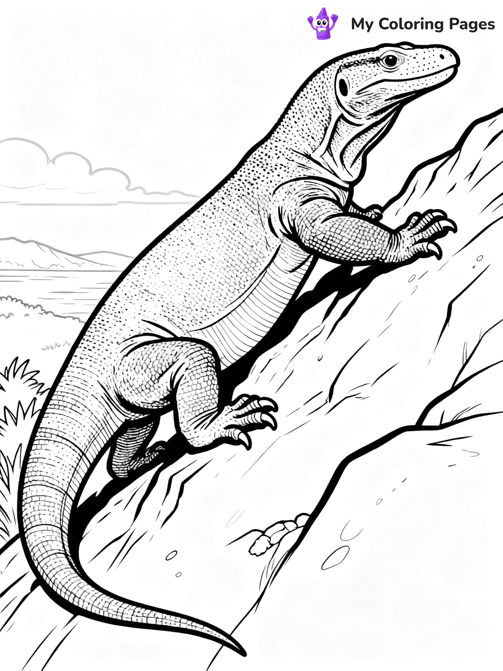 Komodo Dragon Coloring Pages - 29
