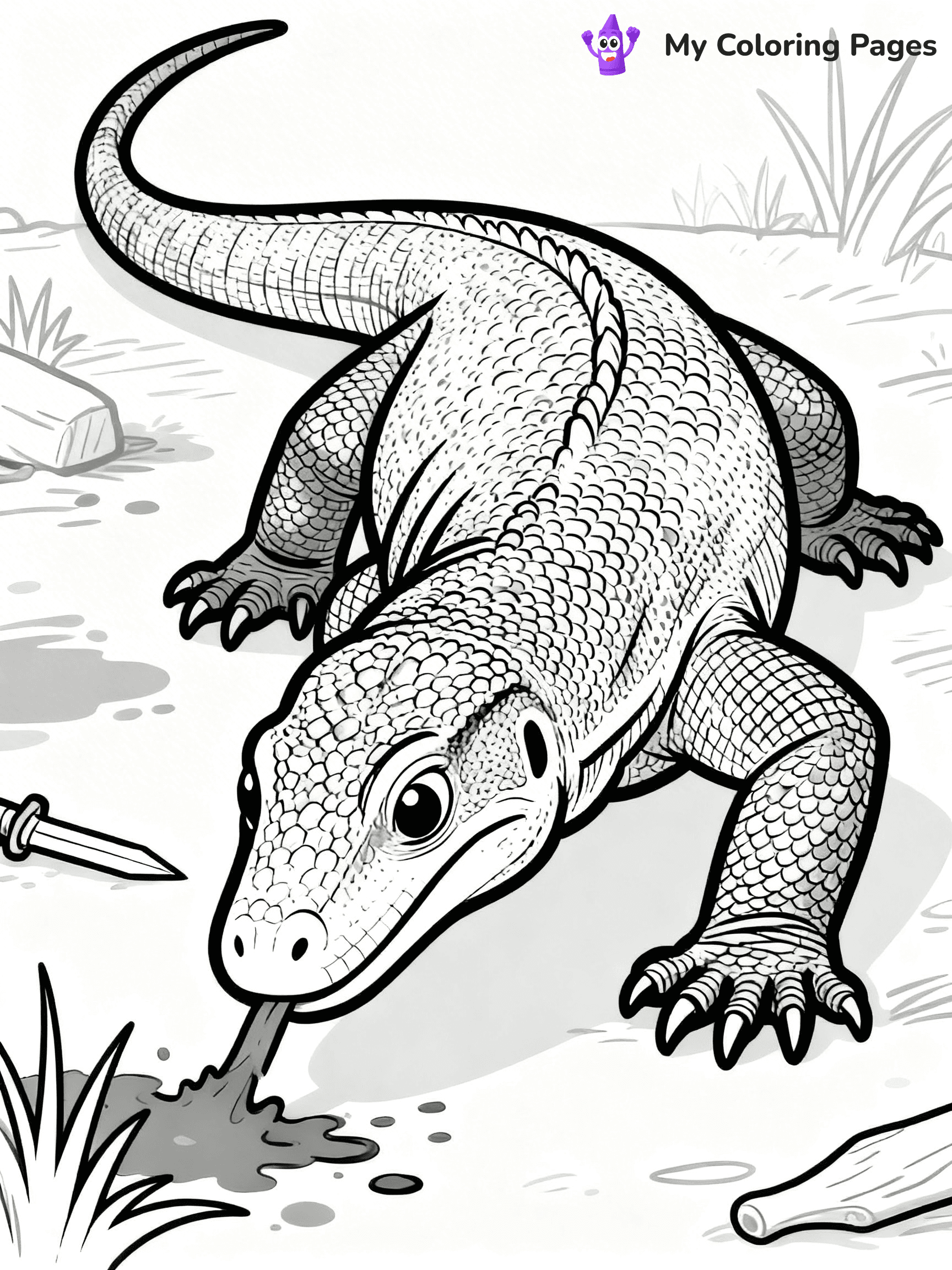 Komodo Dragon Coloring Pages - 16