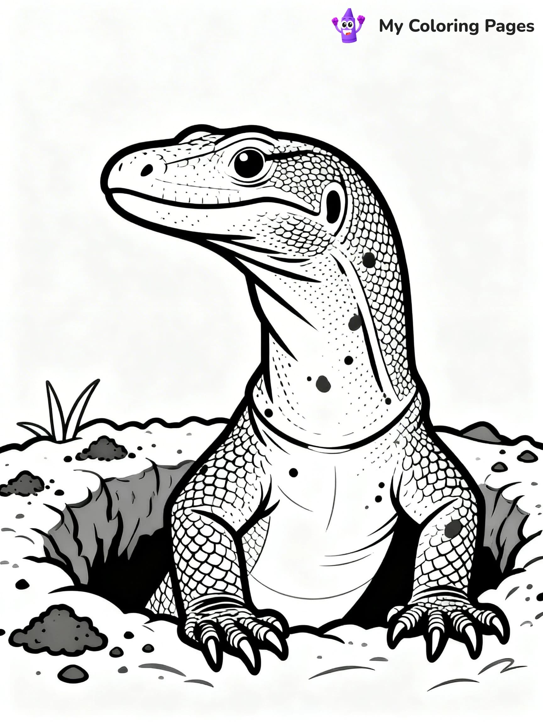 Komodo Dragon Coloring Pages - 13
