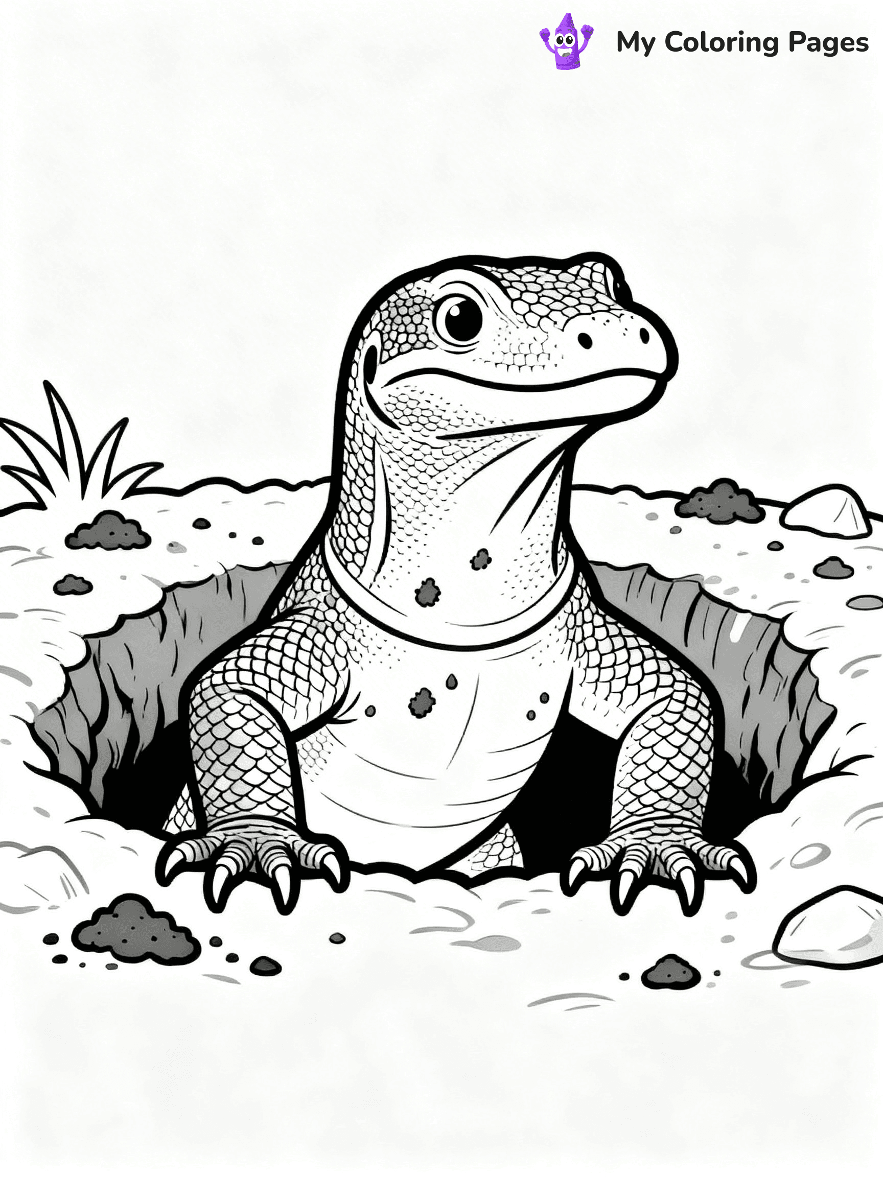 Komodo Dragon Coloring Pages - 12