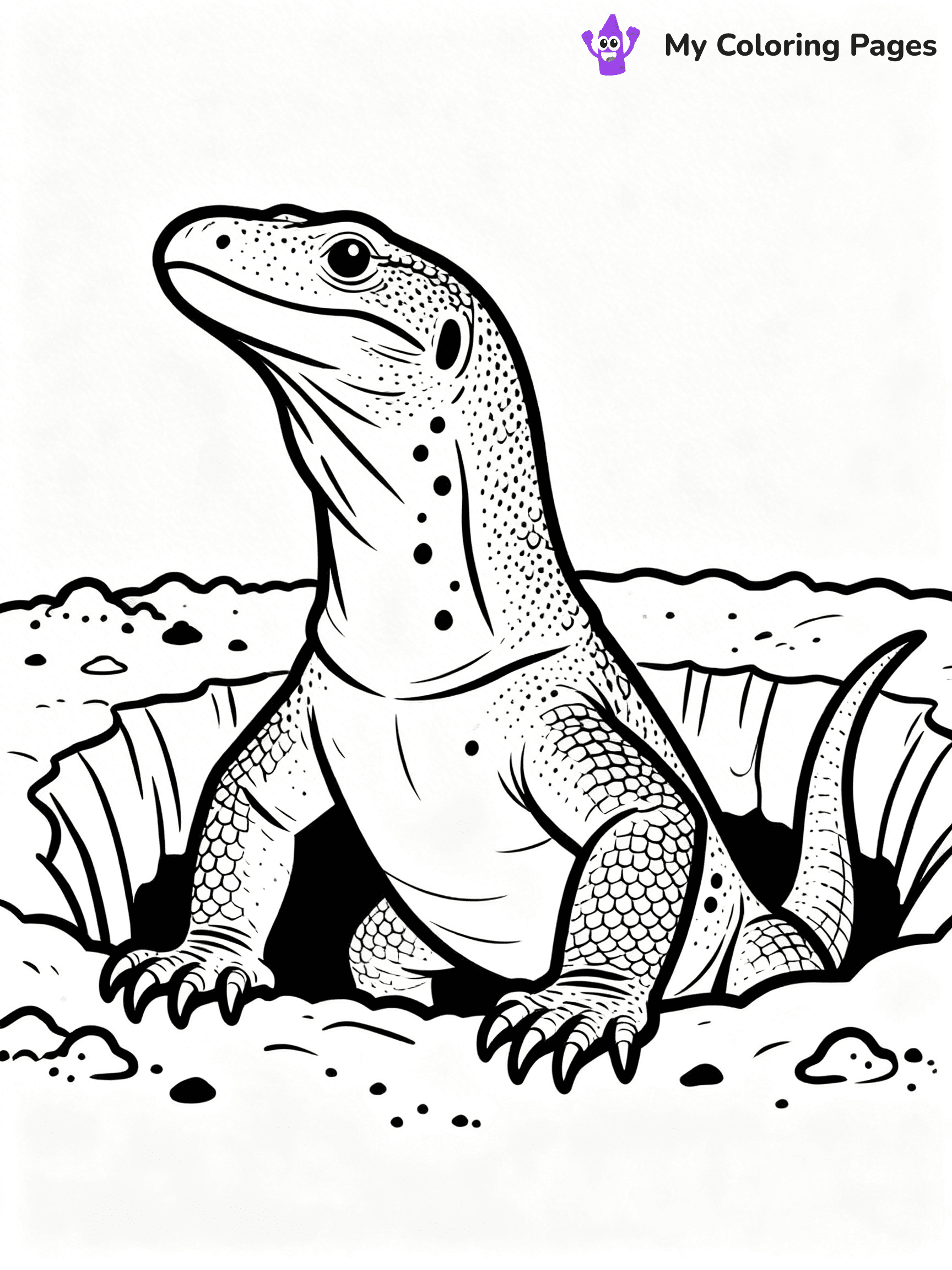 Komodo Dragon Coloring Pages - 11