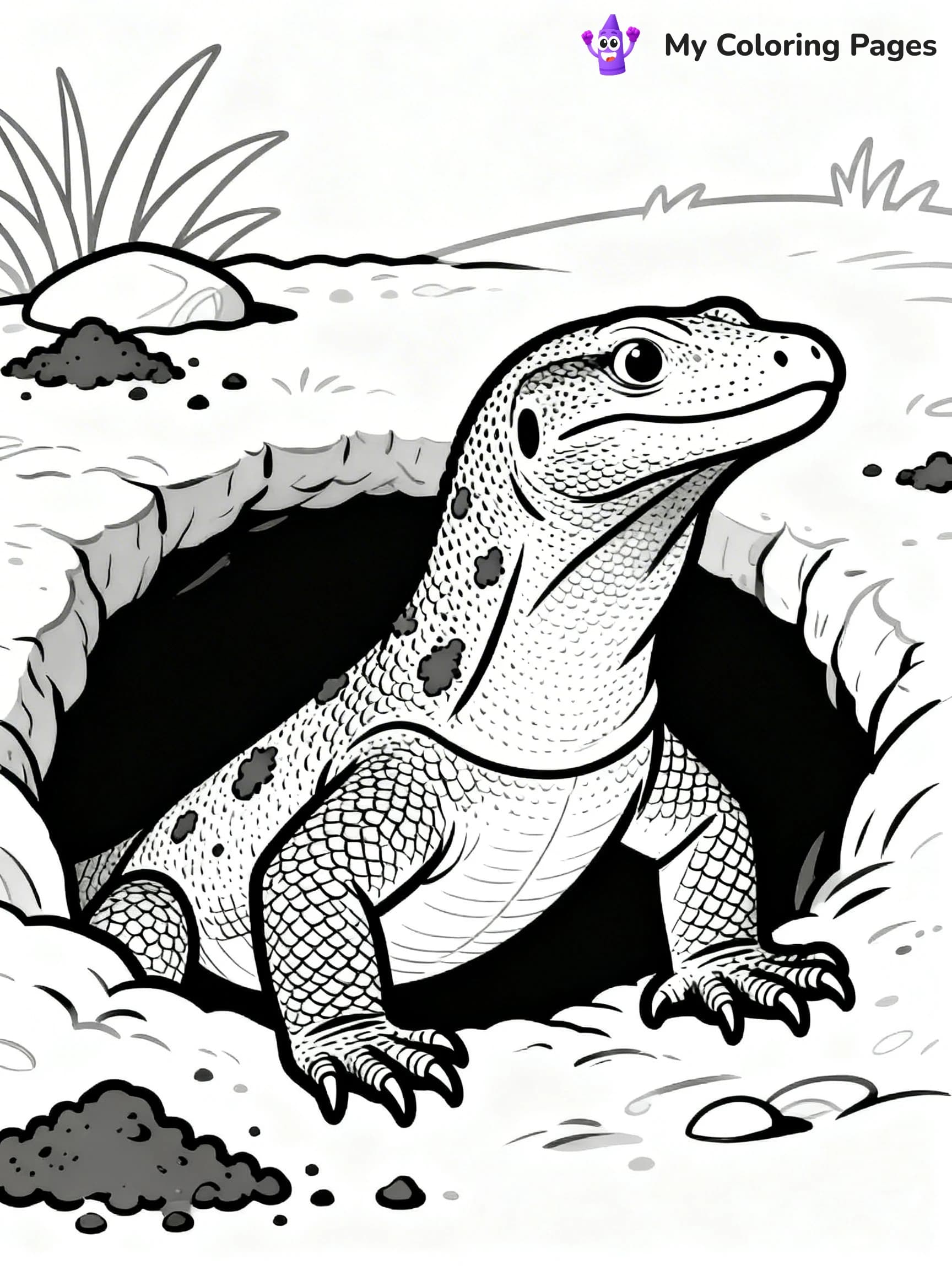 Komodo Dragon Coloring Pages - 10