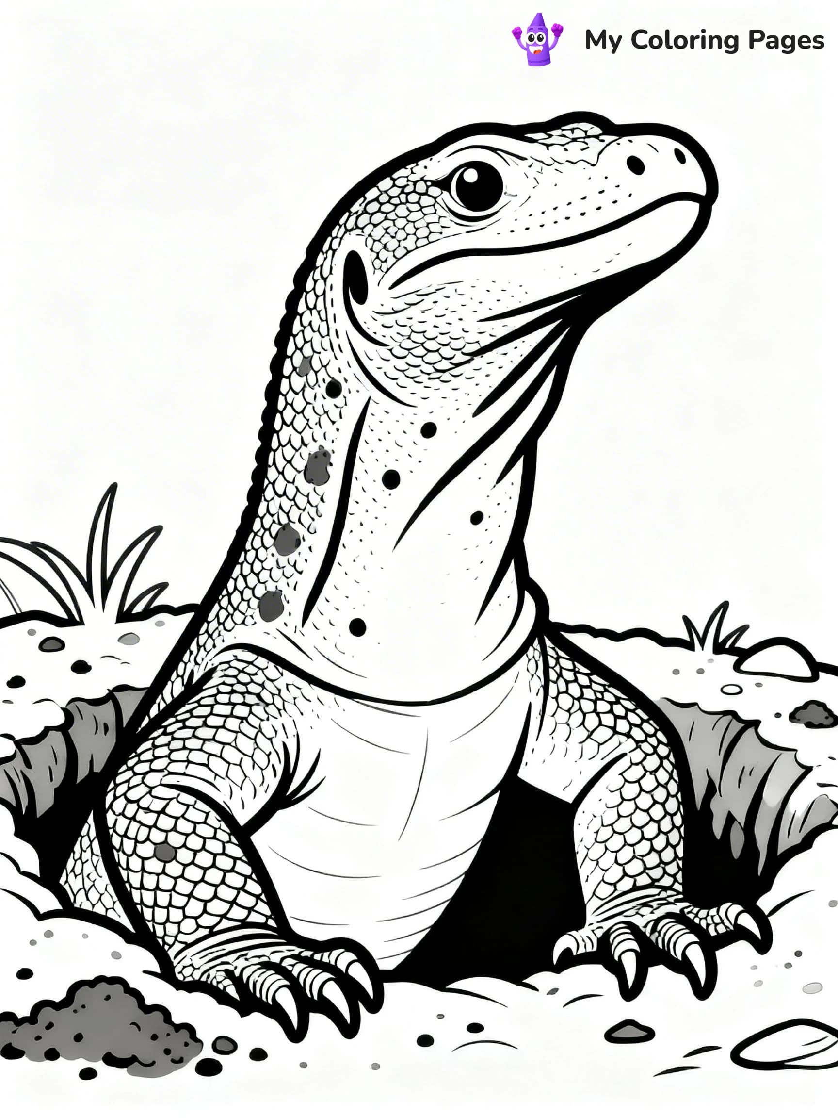 Komodo Dragon Coloring Pages - 9