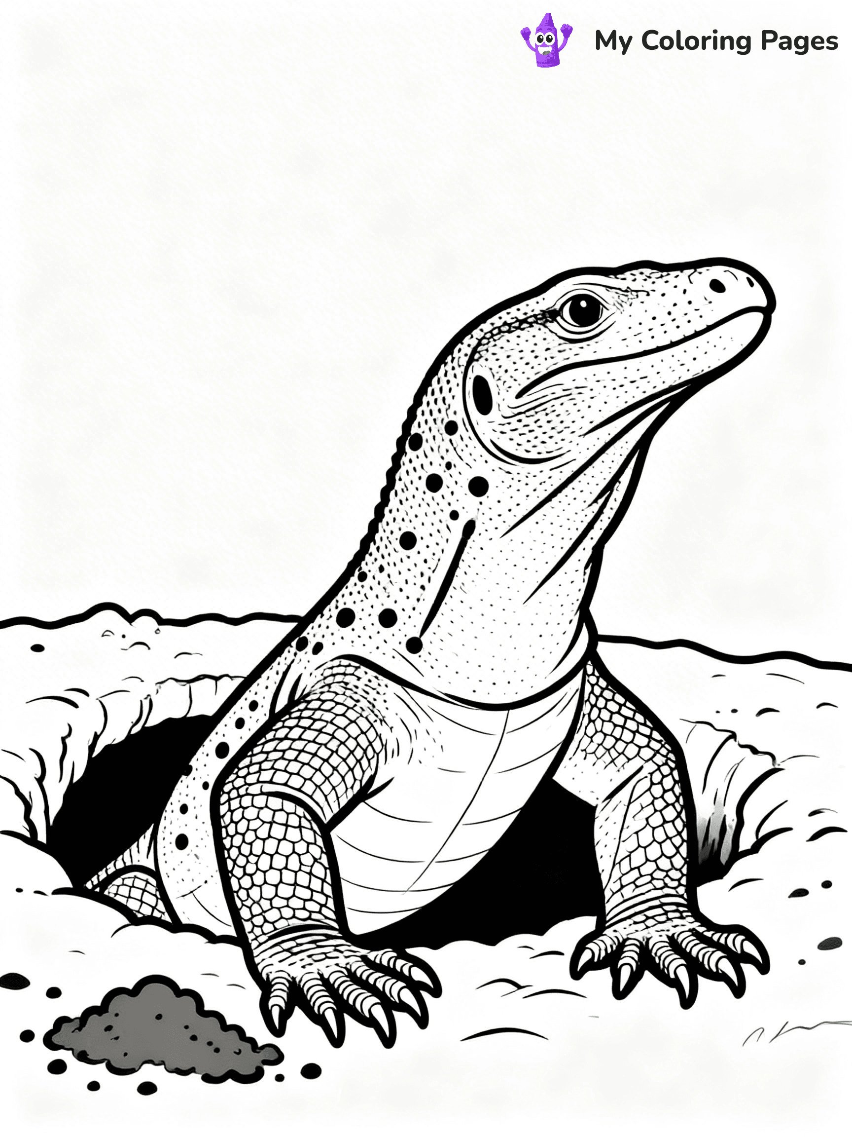 Komodo Dragon Coloring Pages - 8
